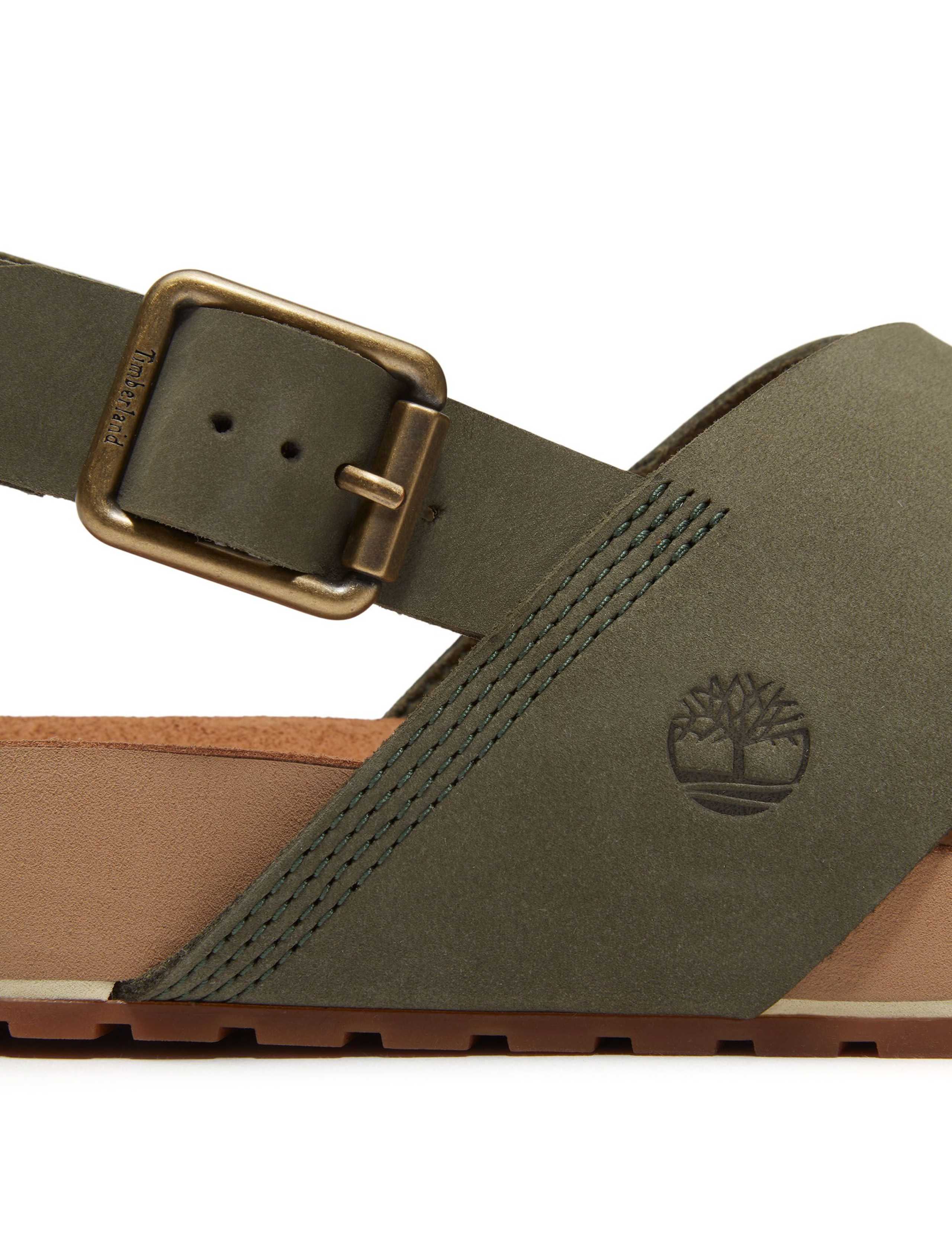 Malibu Waves Leather Flat Sandals 3 of 6