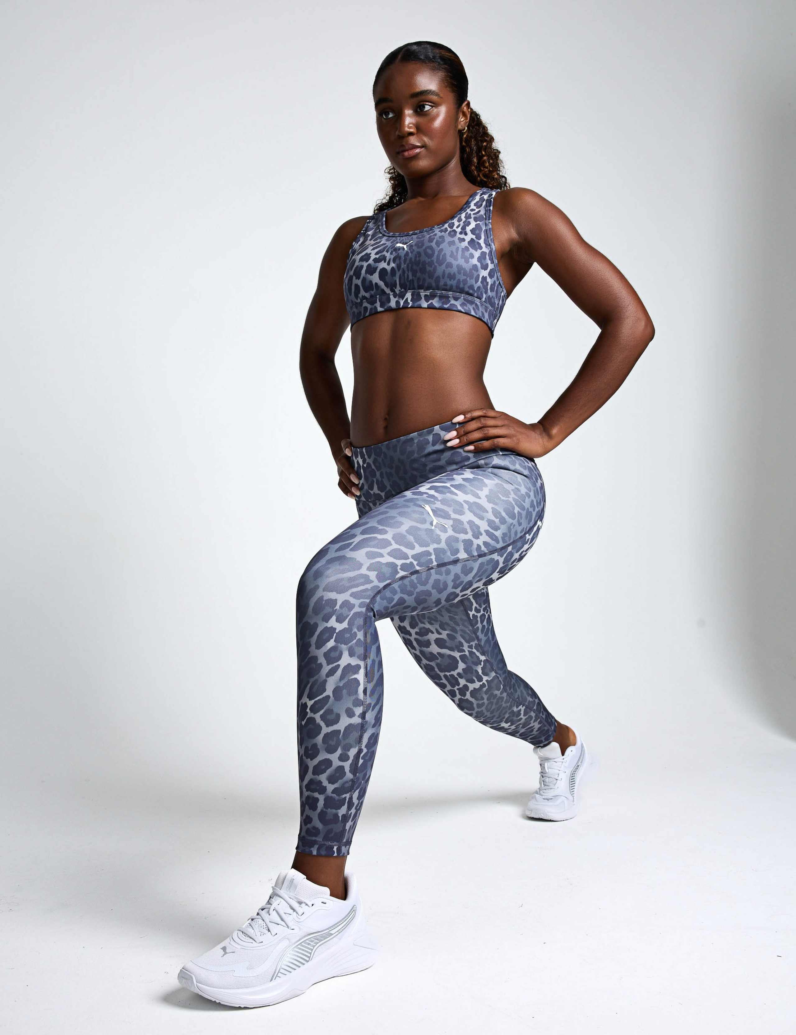 High Waisted Animal Print 7/8 Gym Leggings 3 of 5