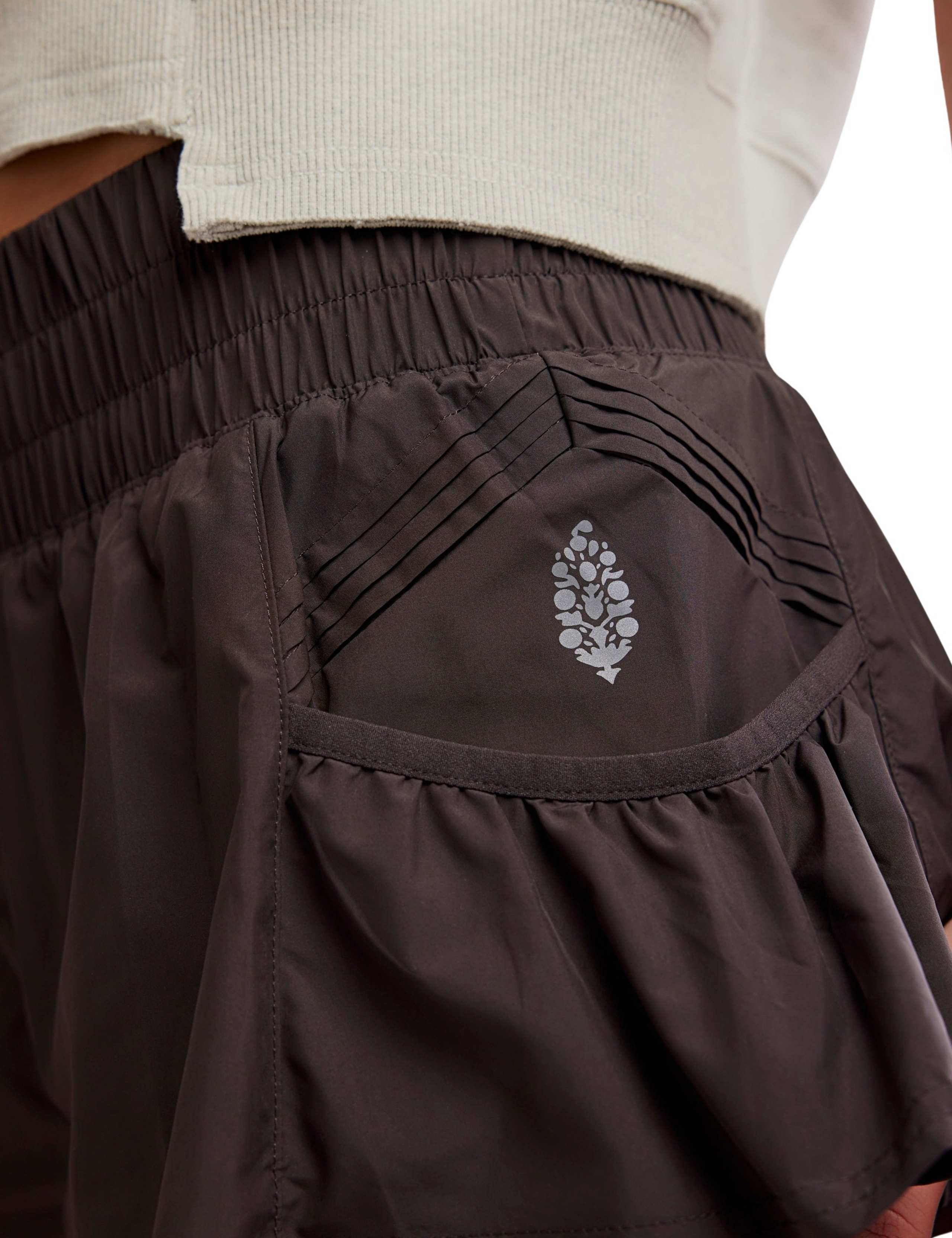 High Waisted Gathered Flippy Gym Shorts 3 of 8