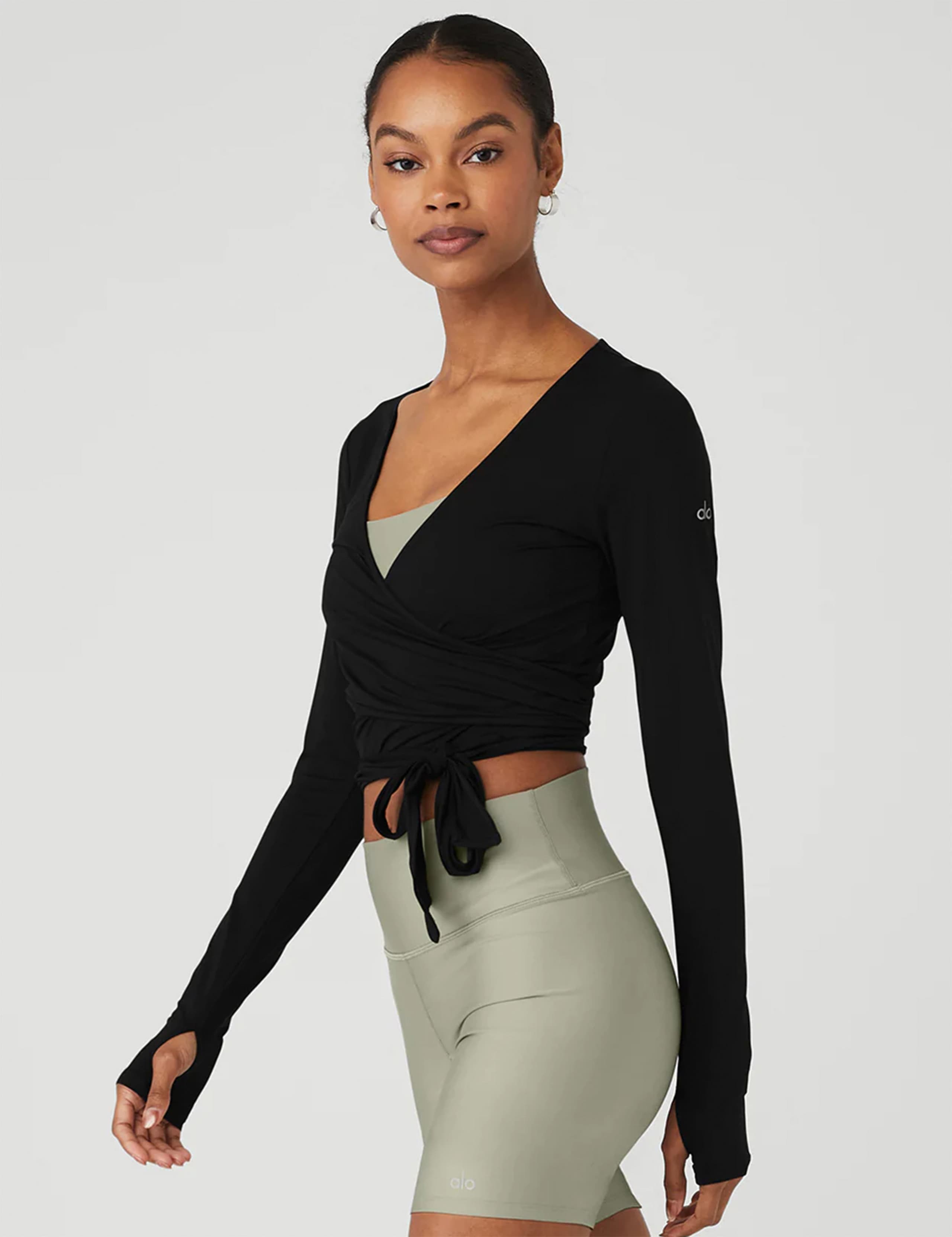 Escalate V-Neck Wrap Crop Top 2 of 5
