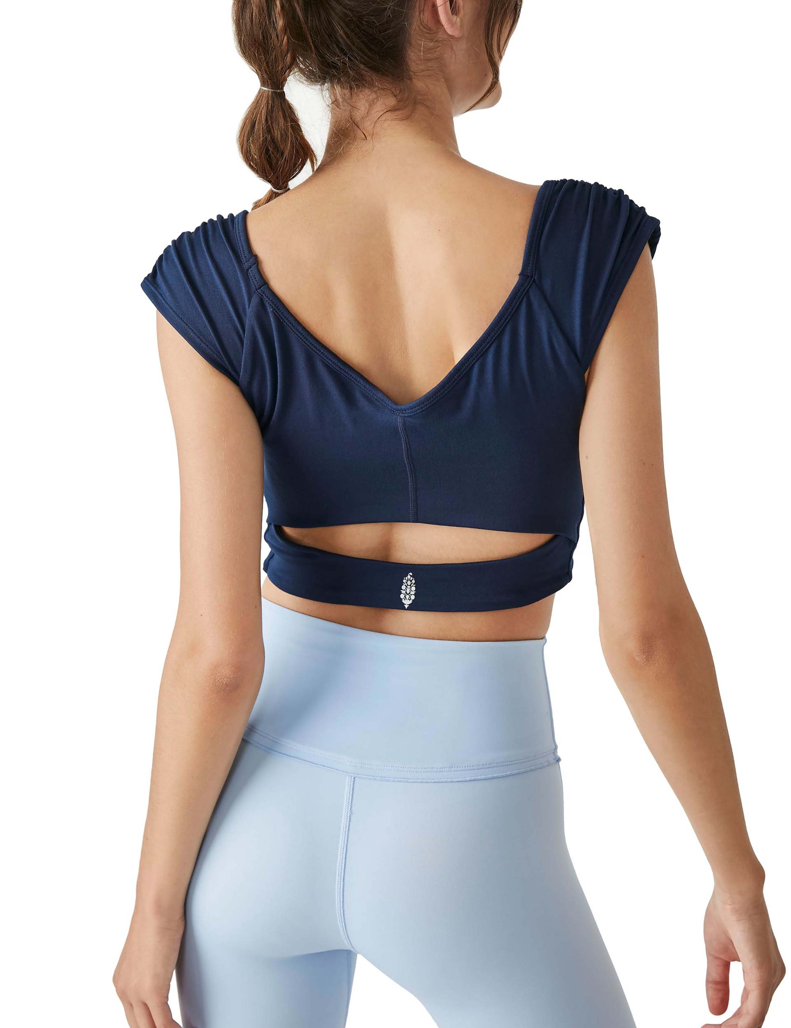 Breathe Deeper V-Neck Ruched Crop Top 3 of 4