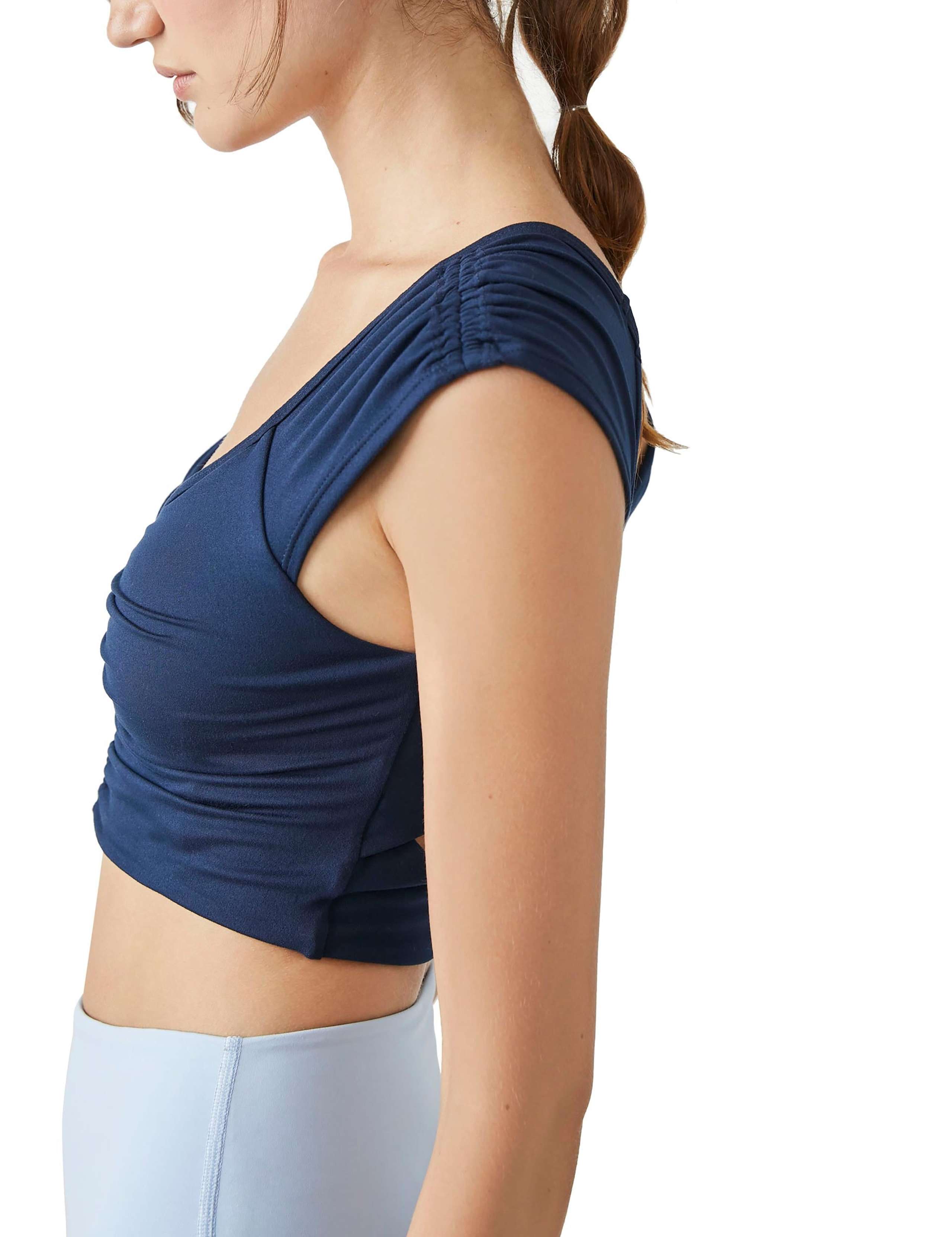Breathe Deeper V-Neck Ruched Crop Top 4 of 4