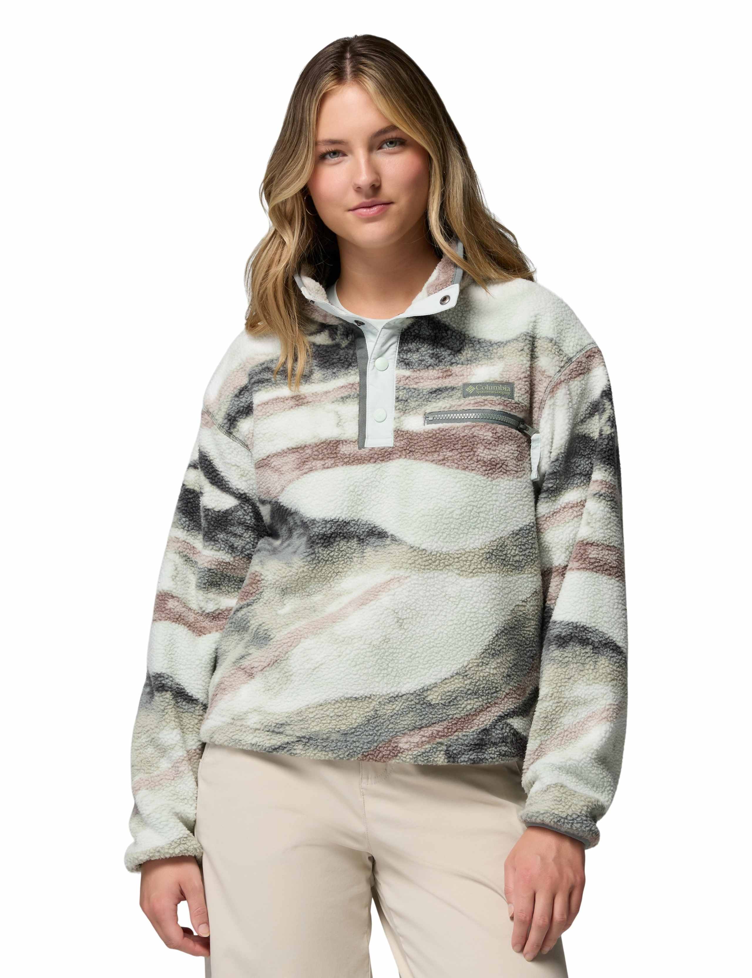 Helvetia II Printed Cropped Fleece Jacket 1 of 6