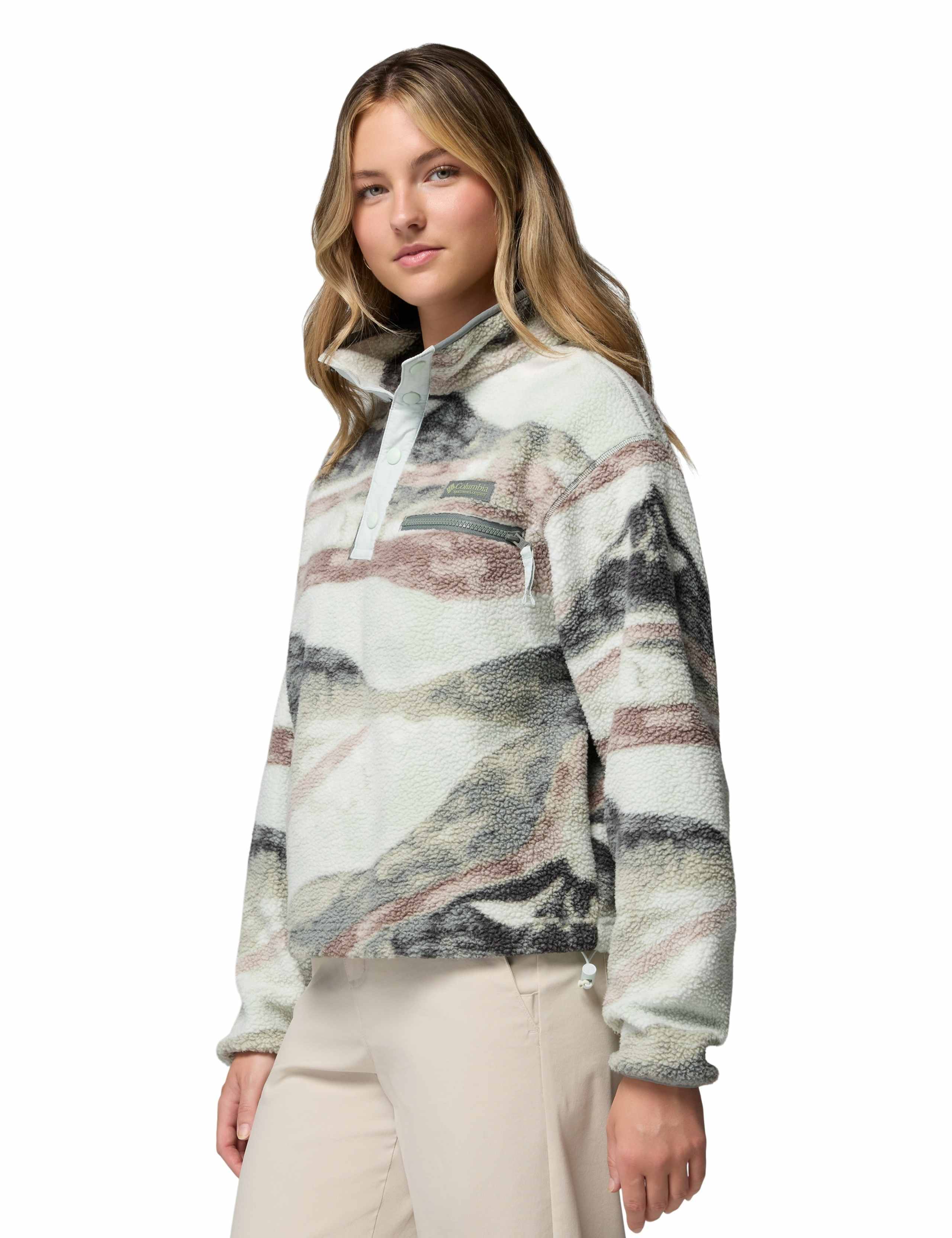Helvetia II Printed Cropped Fleece Jacket 3 of 6