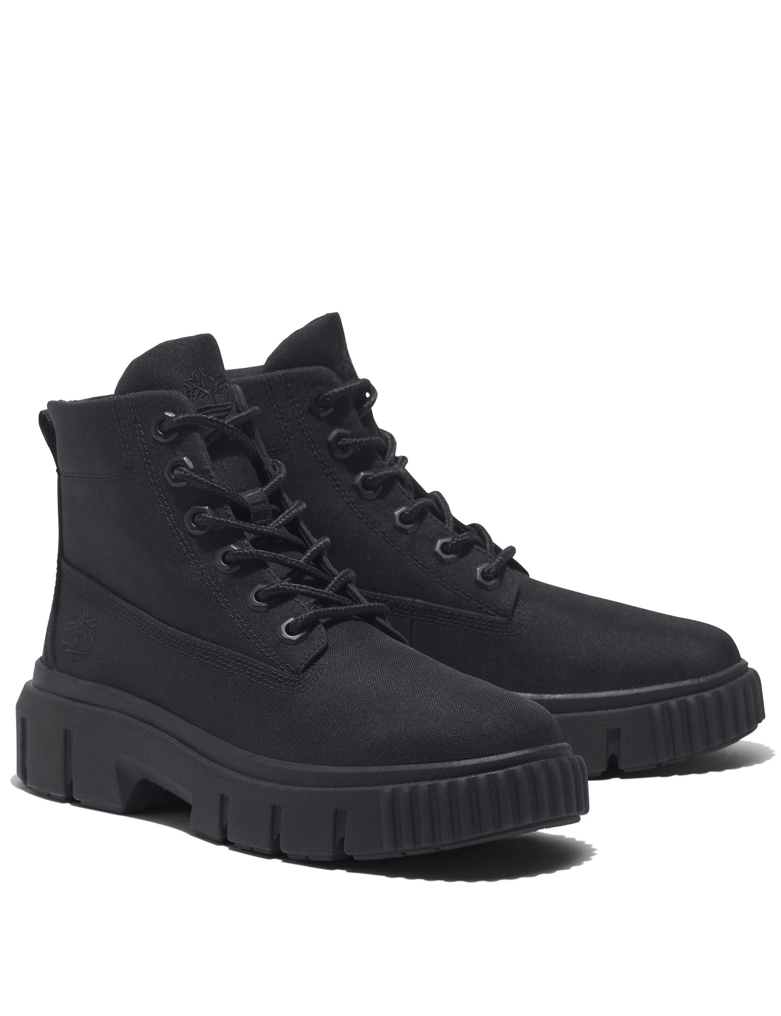 Greyfield Canvas Flat Ankle Boots 3 of 8