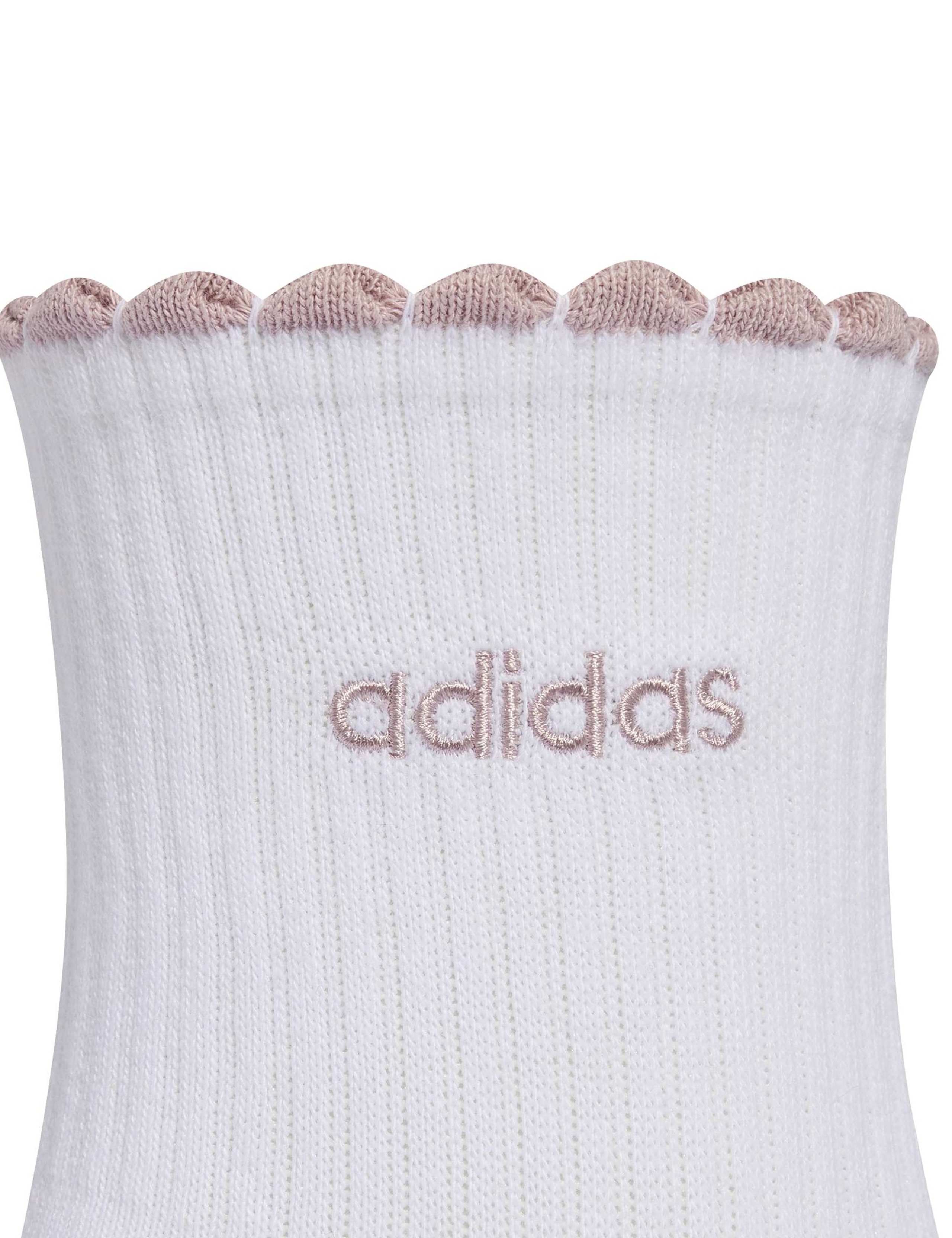 3 Pack Cotton Blend Scallop Cuff Ankle Socks 4 of 4