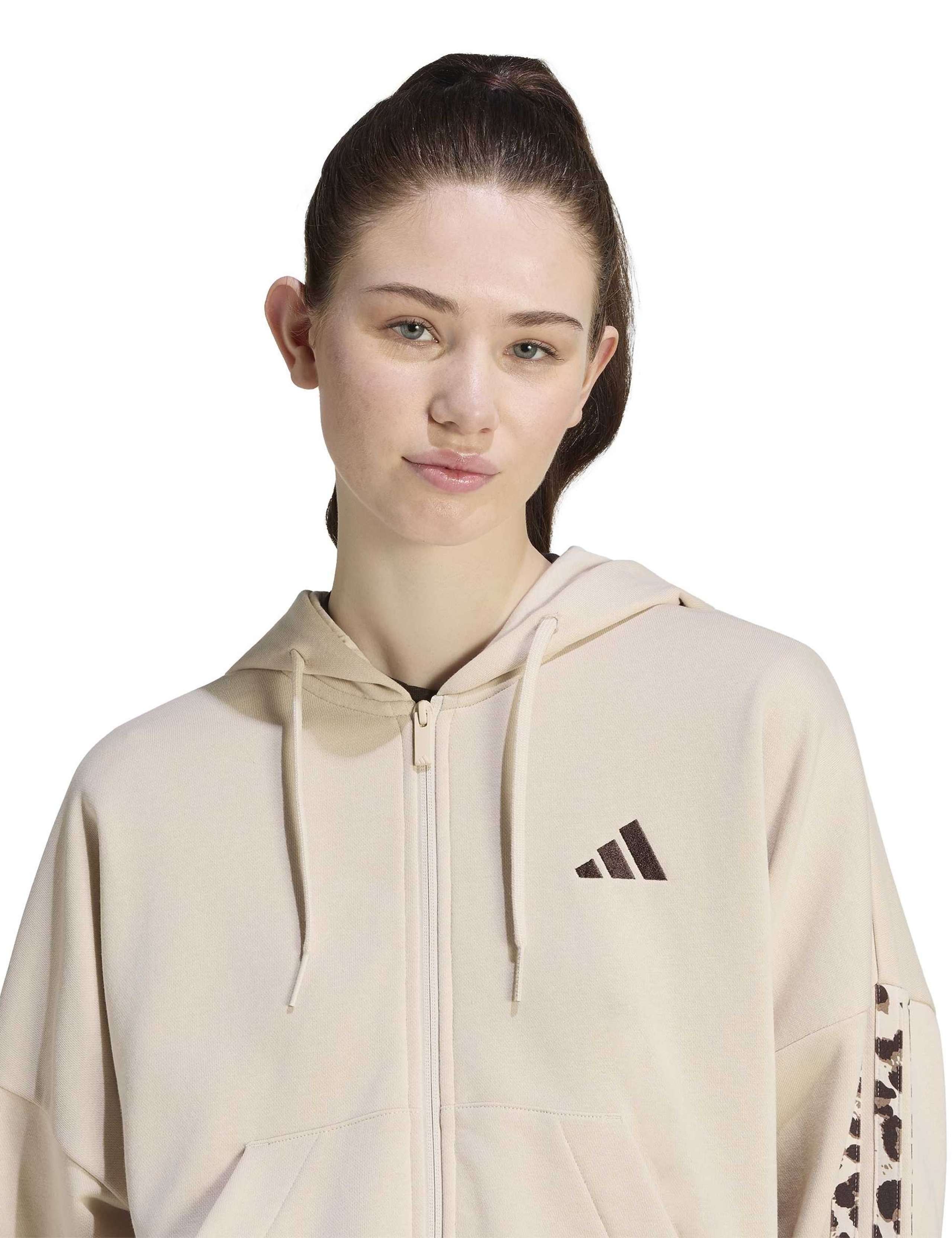 Seasonal Essentials 3-Stripes Zip Up Hoodie 6 of 6
