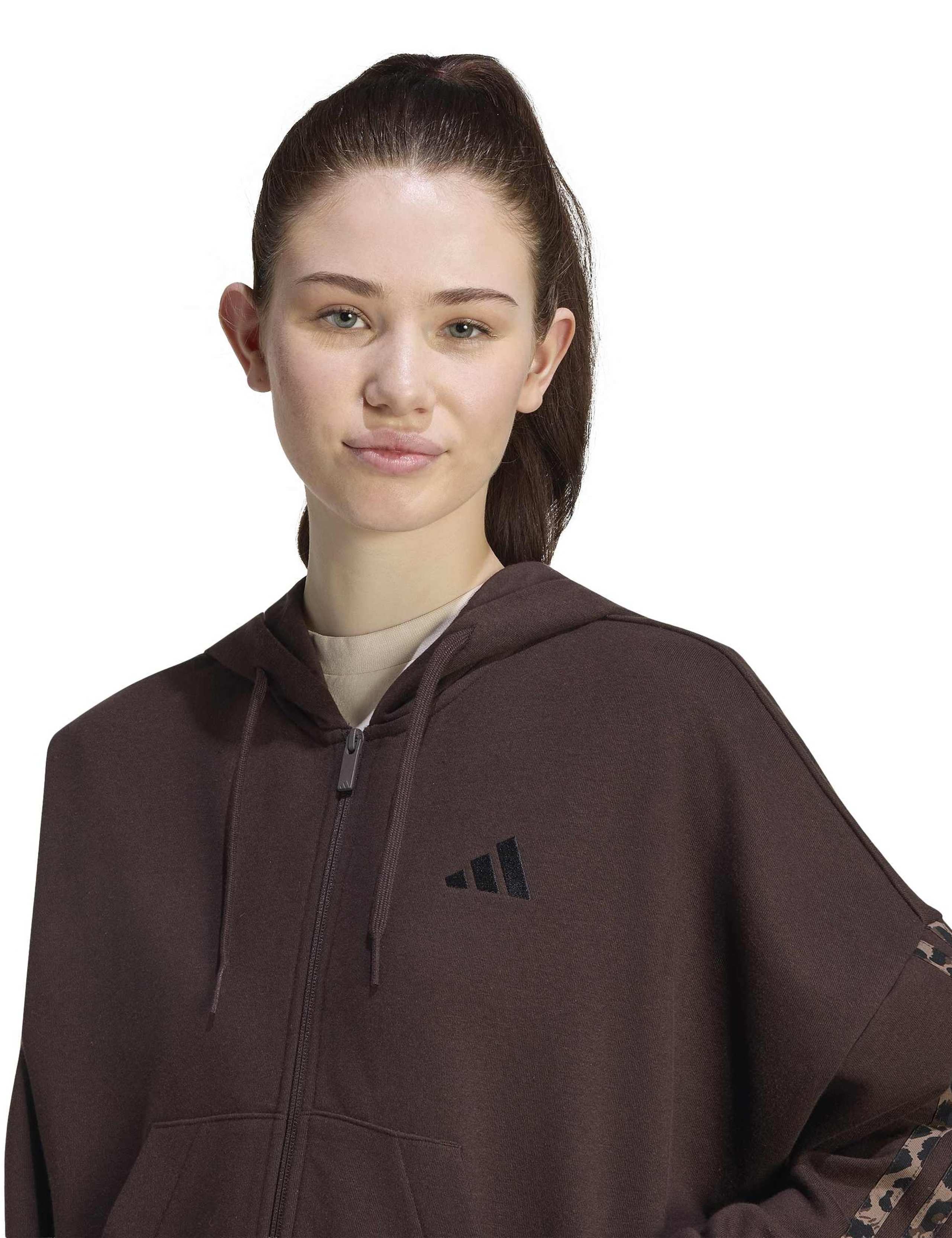 Seasonal Essentials 3-Stripes Zip Up Hoodie 6 of 6