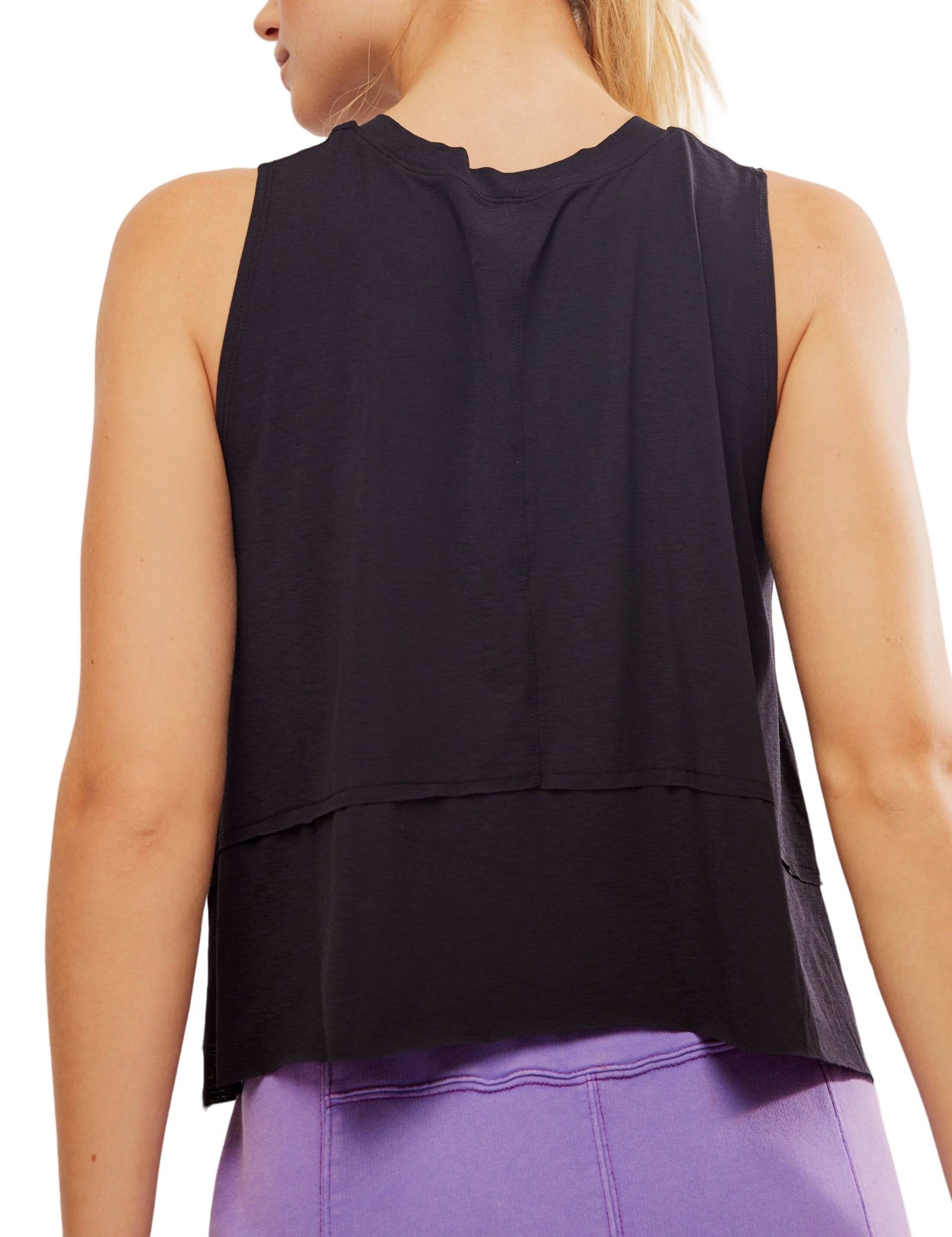 Tempo Crew Neck Relaxed Crop Vest Top 2 of 11