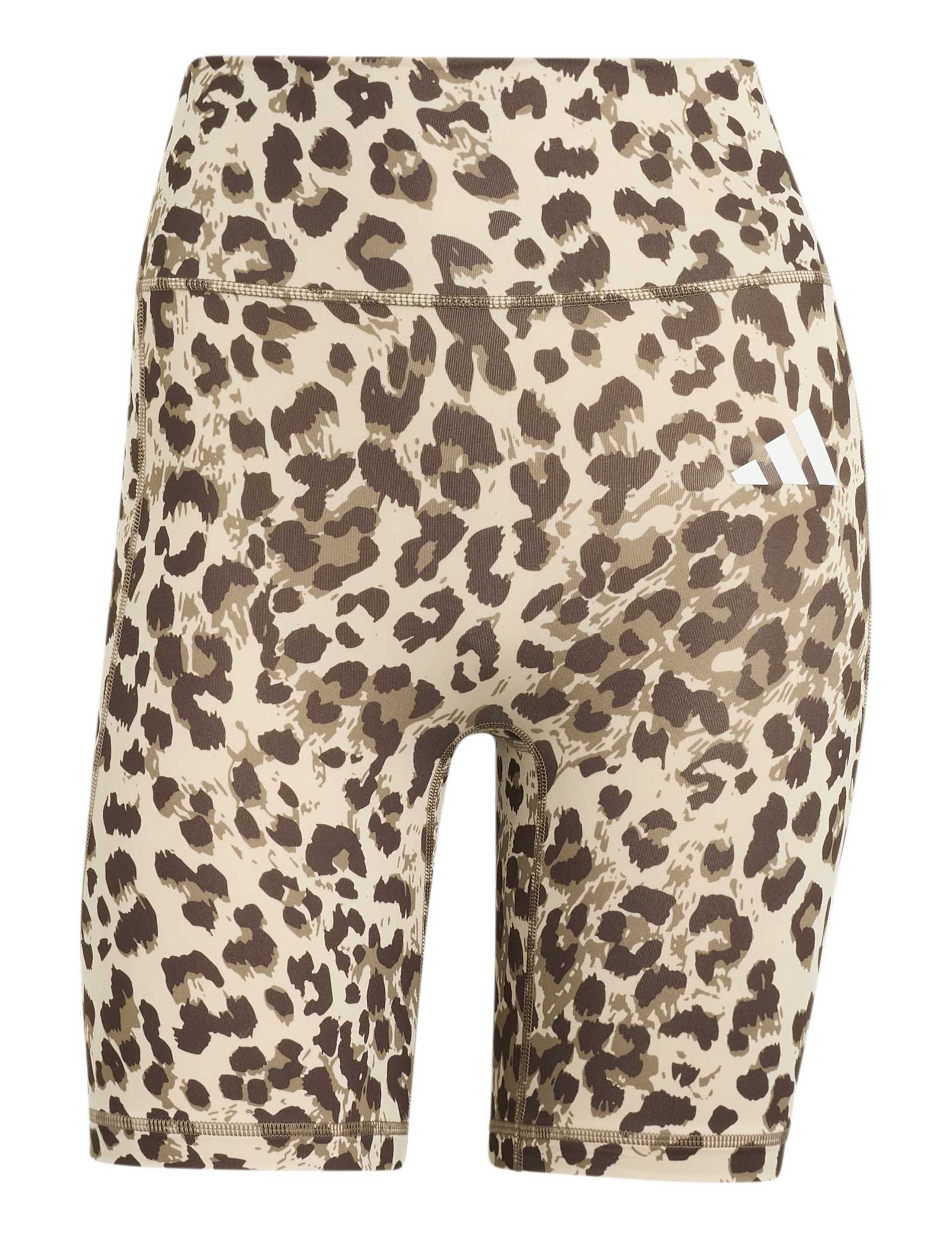 Leopard Print High Waisted Workout Shorts 2 of 2