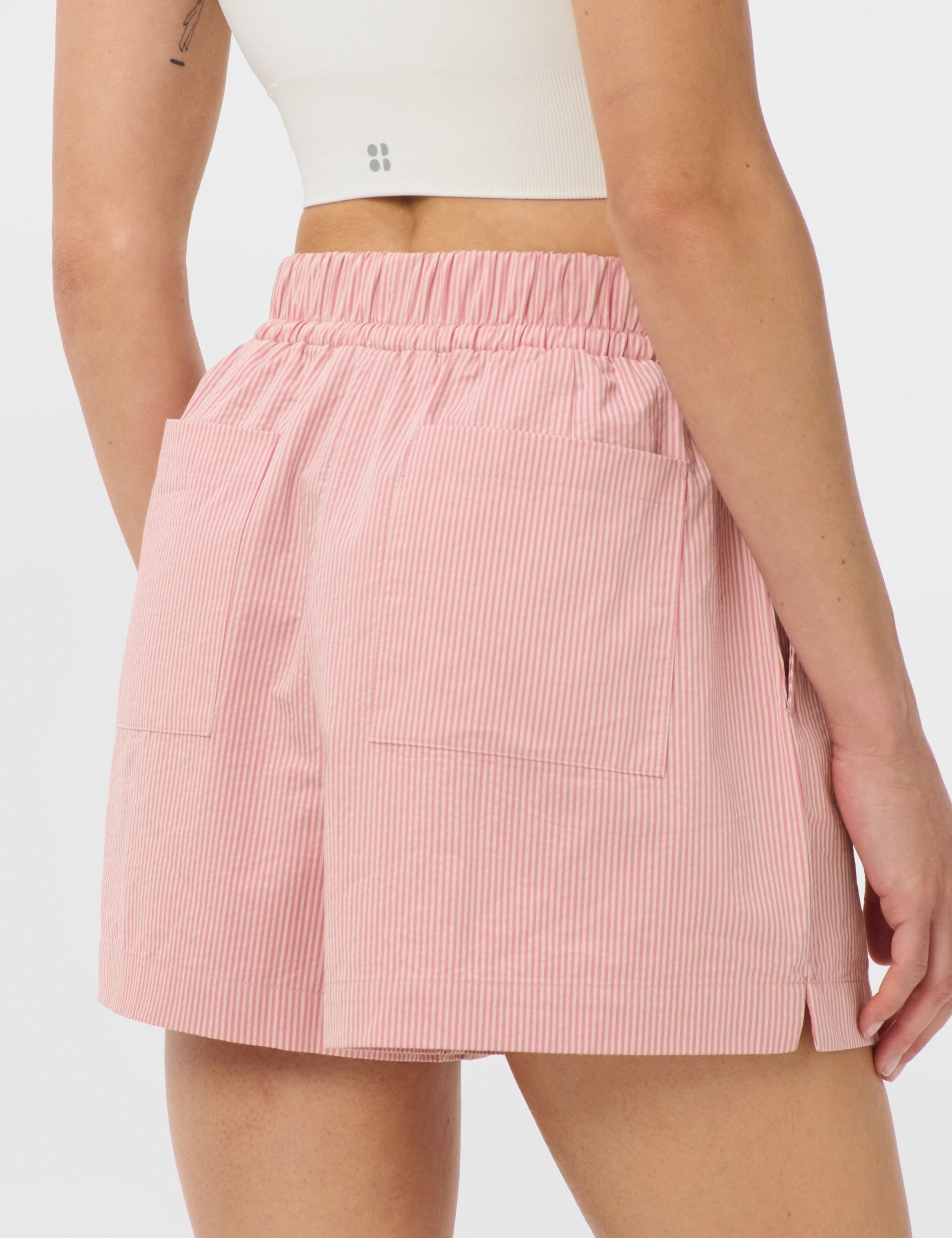 Pure Cotton Striped High Waisted Shorts 3 of 7
