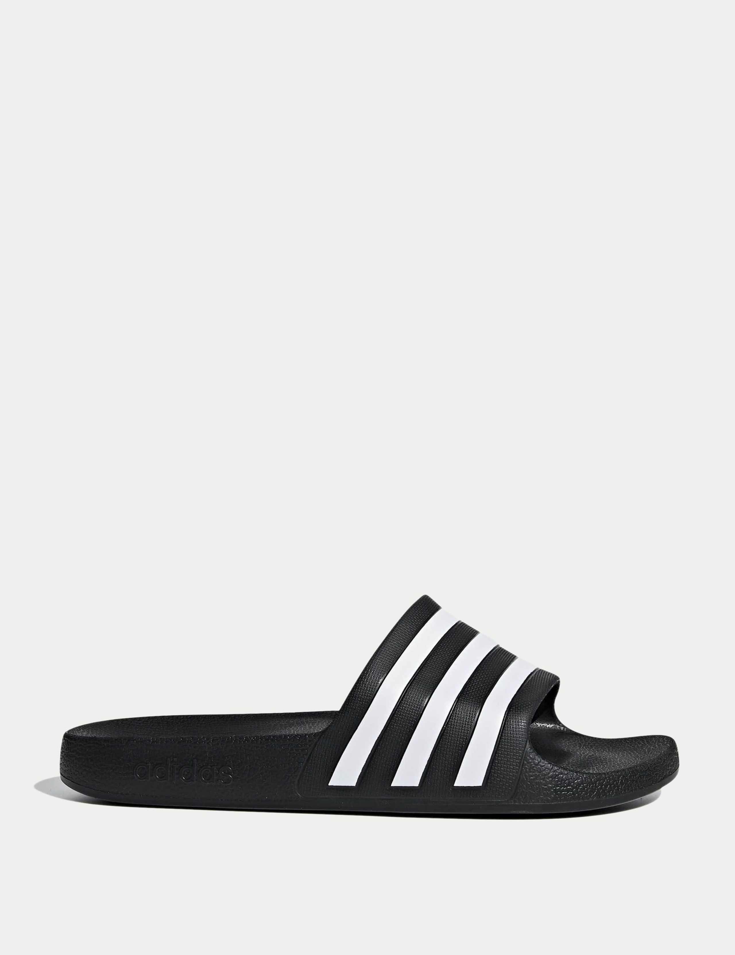 Adilette Aqua Striped Sliders 1 of 7