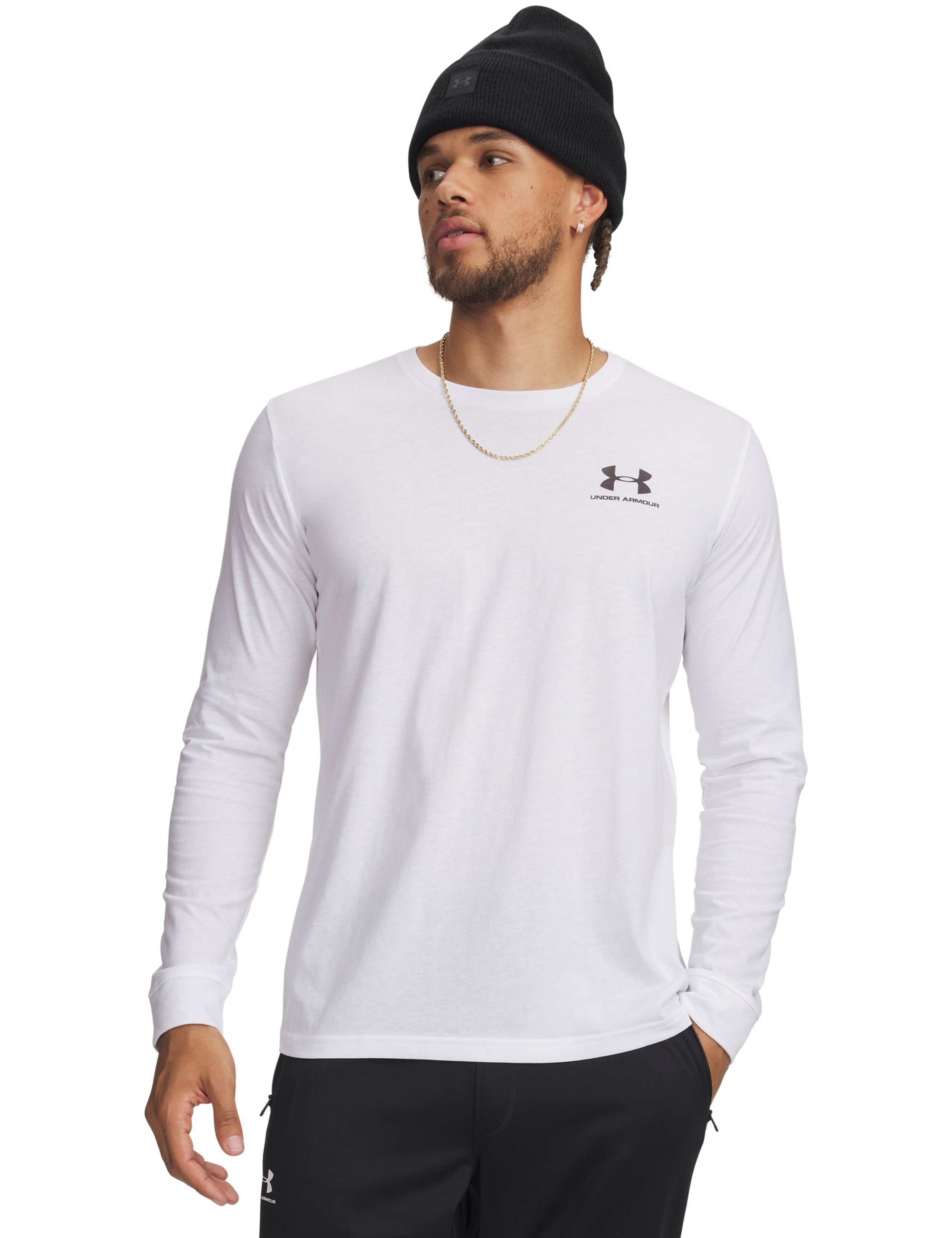 Cotton Rich Crew Neck Long Sleeve Logo Top 1 of 4
