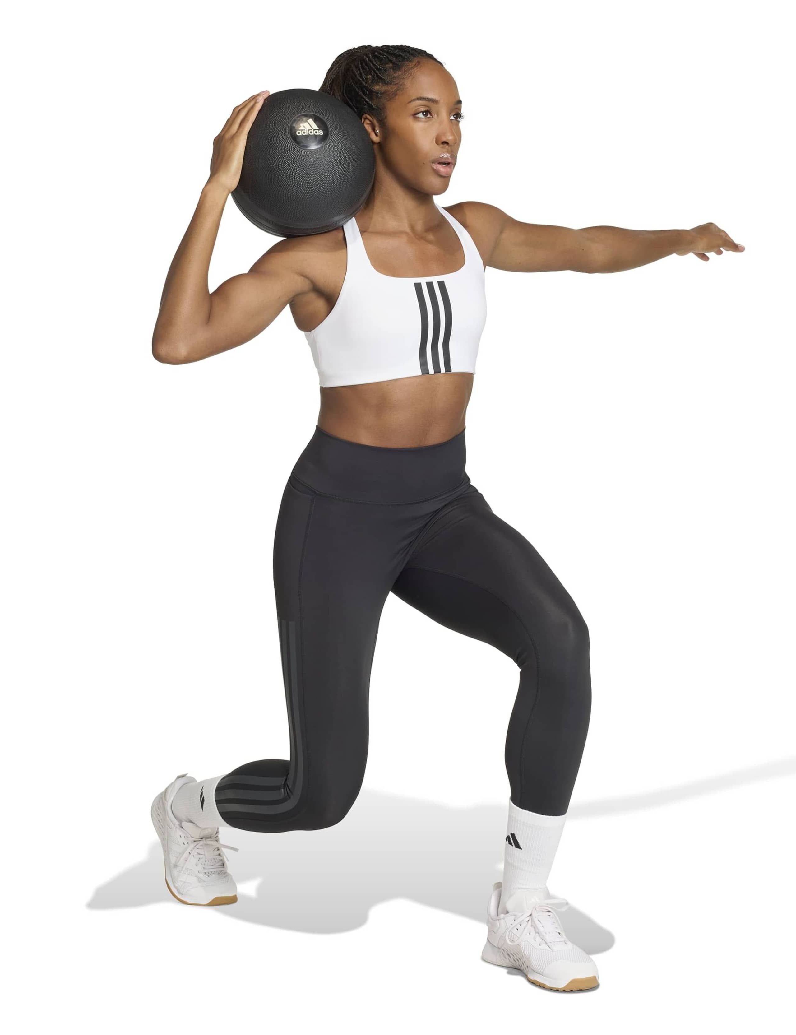 3-Stripes Medium Support Non Wired Sports Bra 8 of 8
