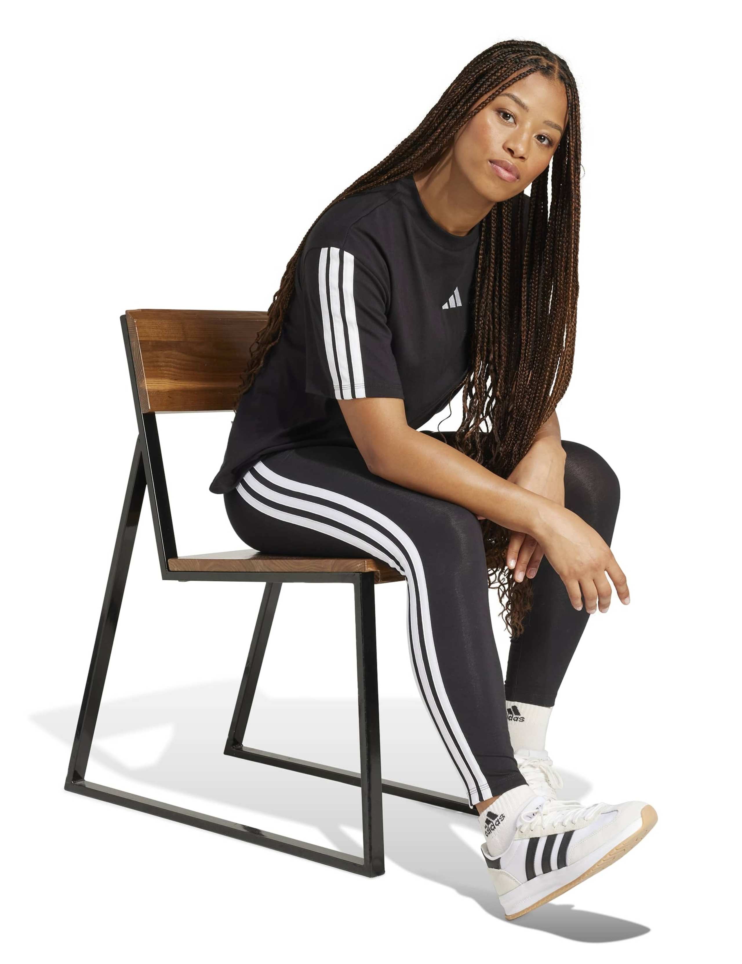 Essentials 3-Stripes Cotton Leggings 4 of 6