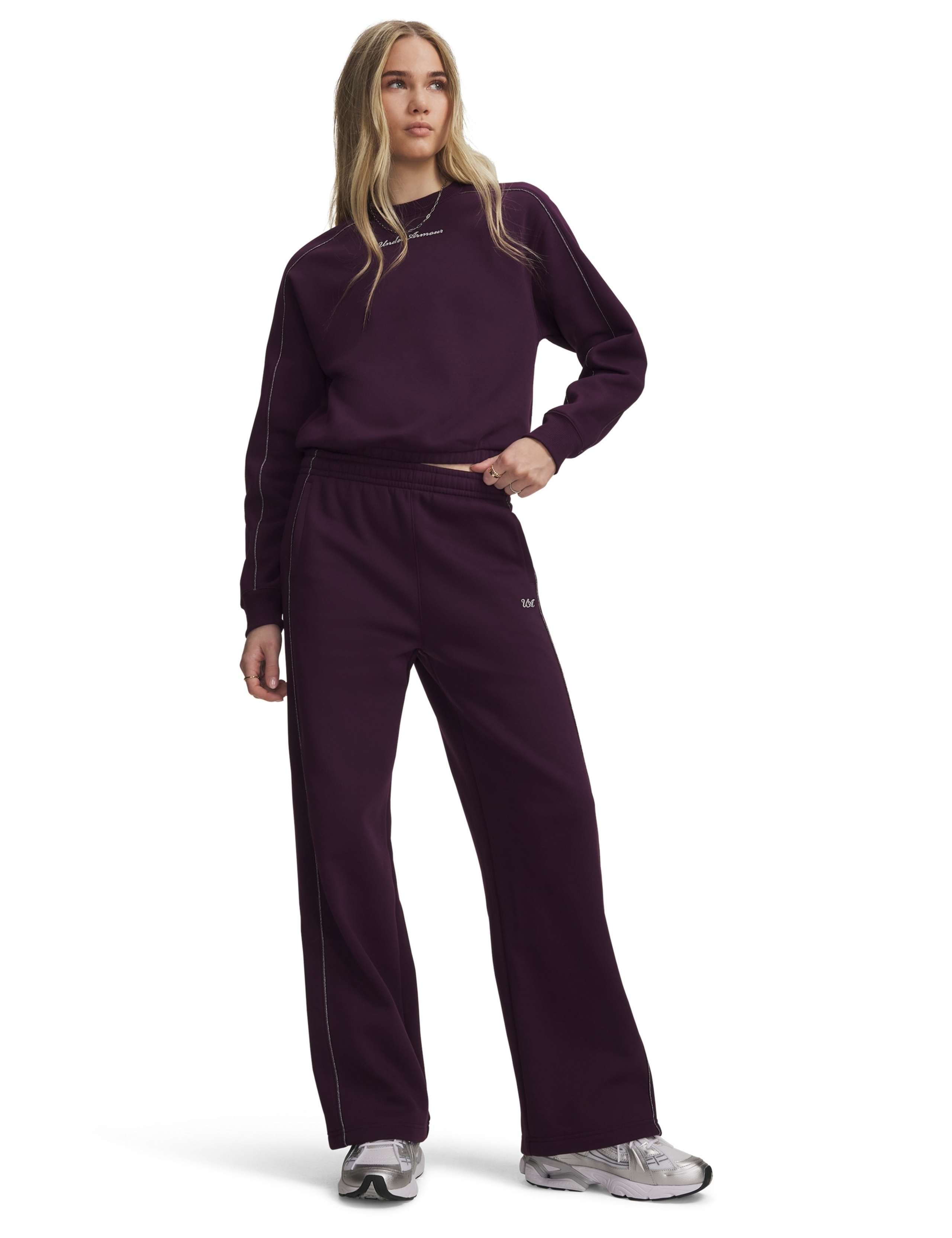 Rival Fleece Shimmer Logo Straight Leg Joggers 3 of 3