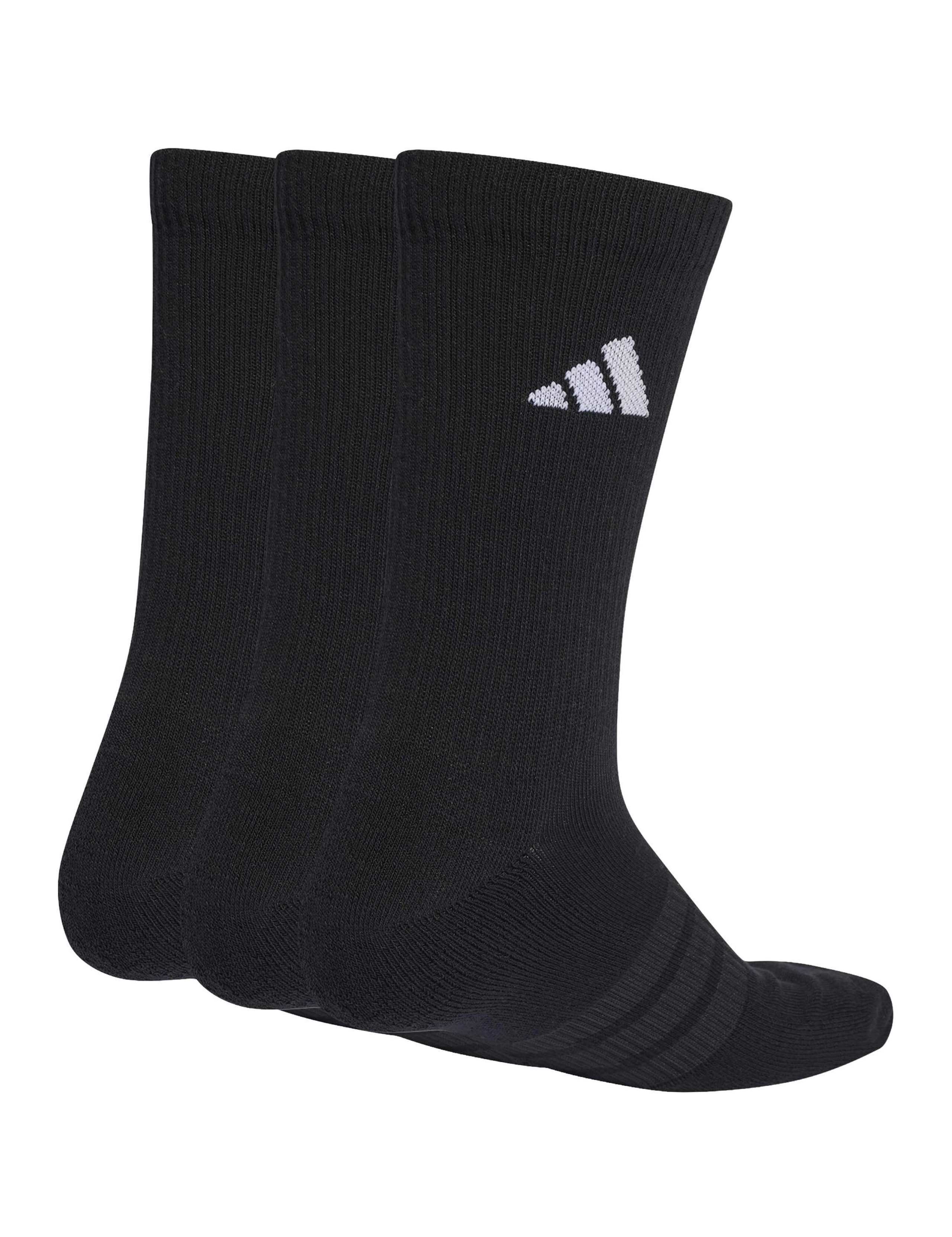 Cushioned Crew Socks 3 Pack Embroidered 2 of 4