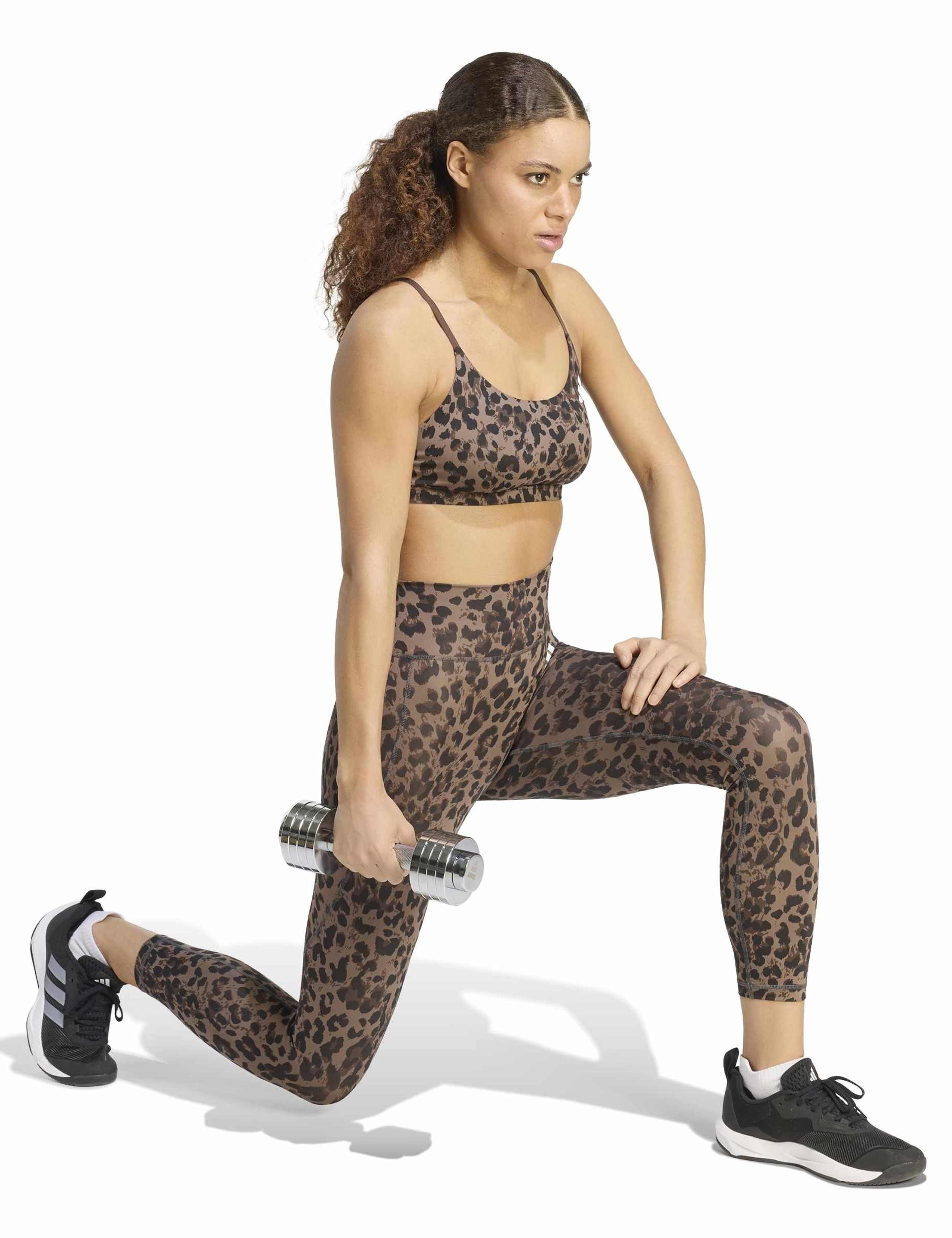 3-Stripes Leopard High Waisted 7/8 Leggings 3 of 6
