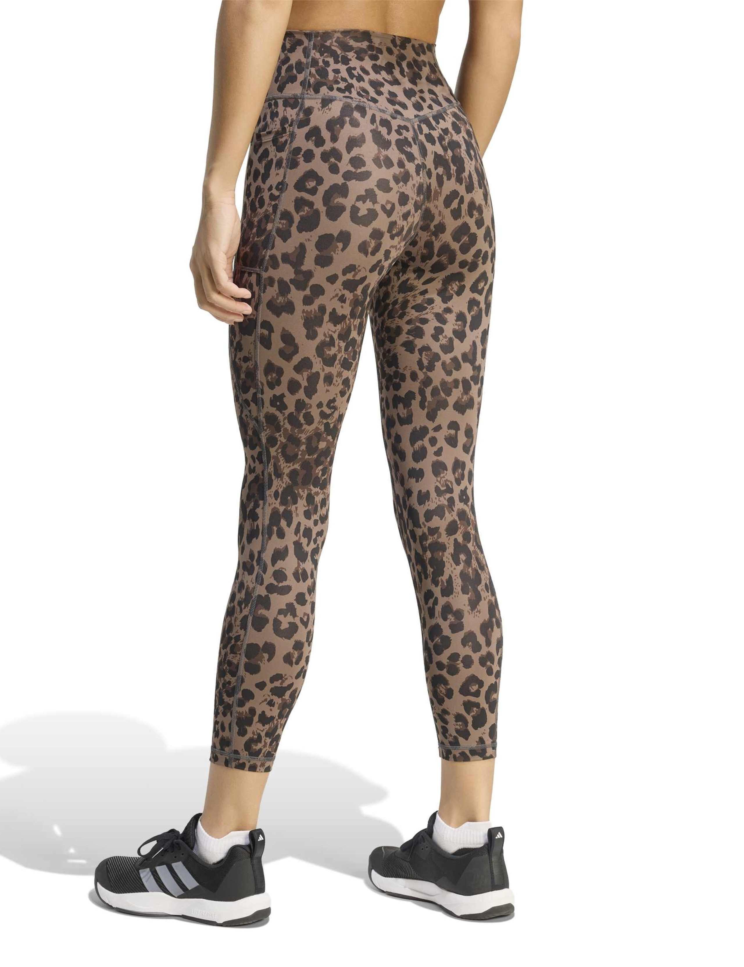 3-Stripes Leopard High Waisted 7/8 Leggings 4 of 6