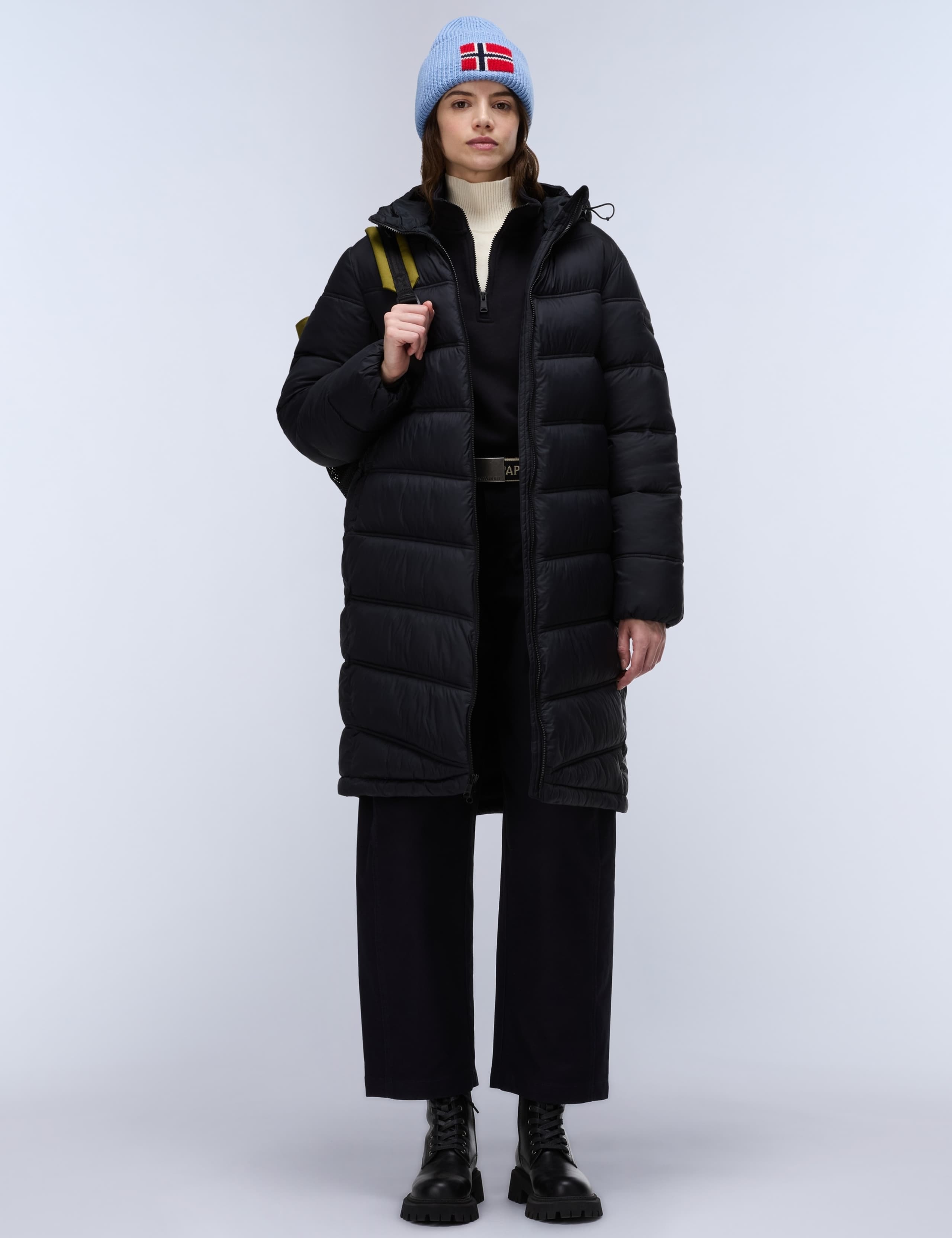 Hooded Longline Puffer Jacket 1 of 6