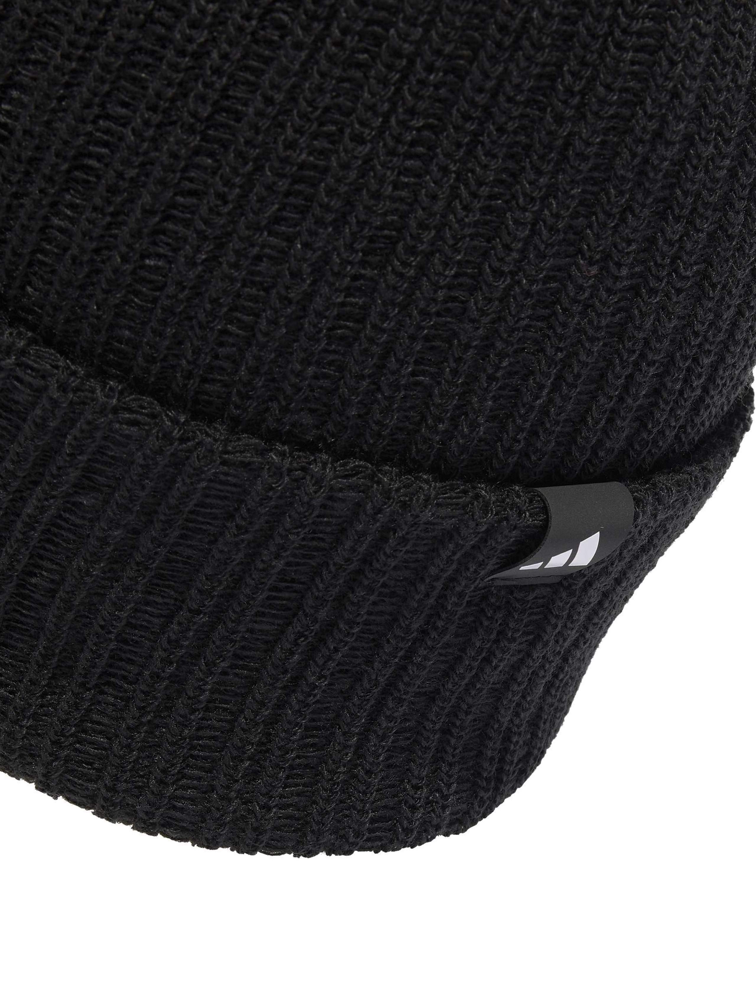 Knitted Turn Up Beanie Hat 4 of 4