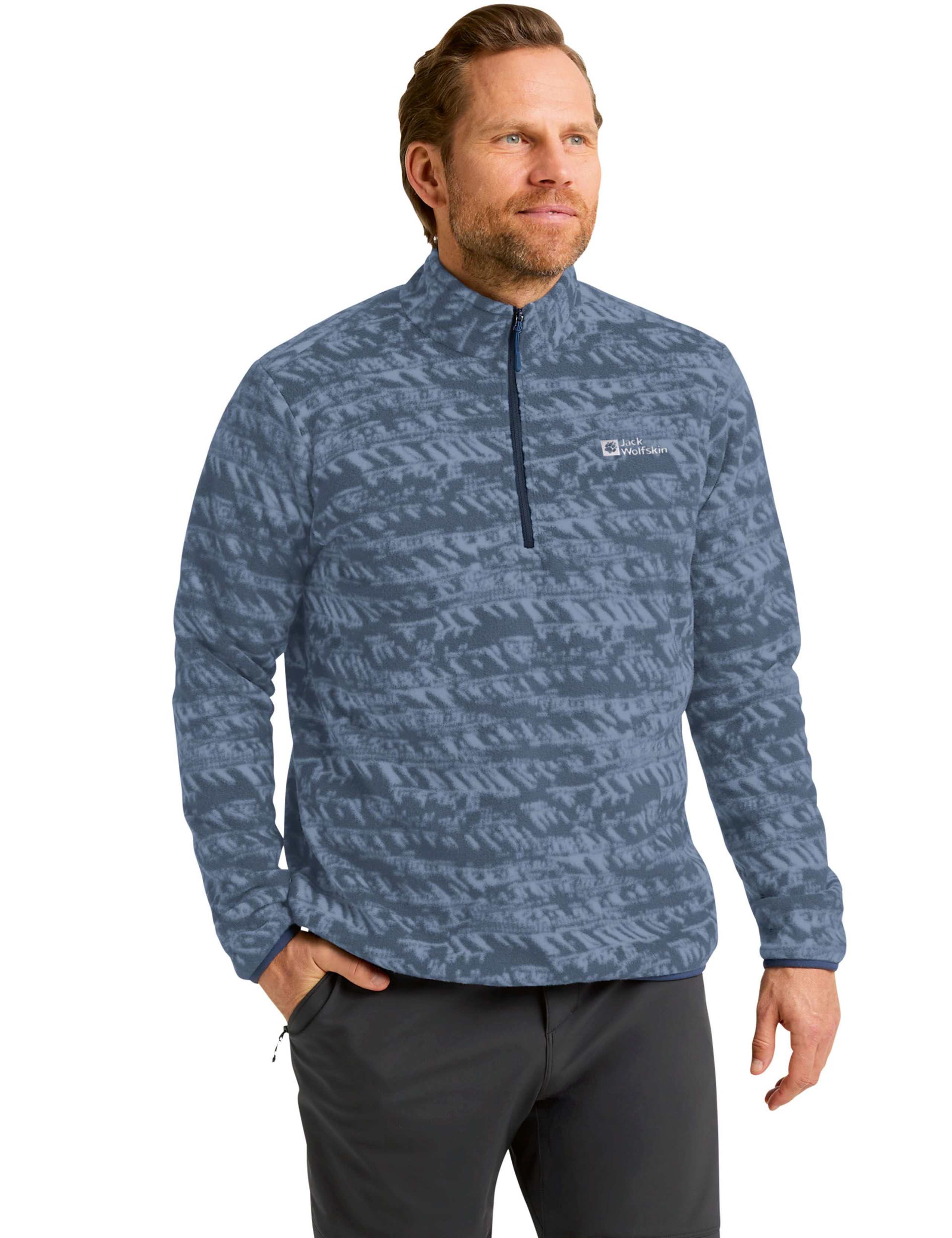 Big Sky Printed Funnel Neck Half Zip Fleece 1 of 6