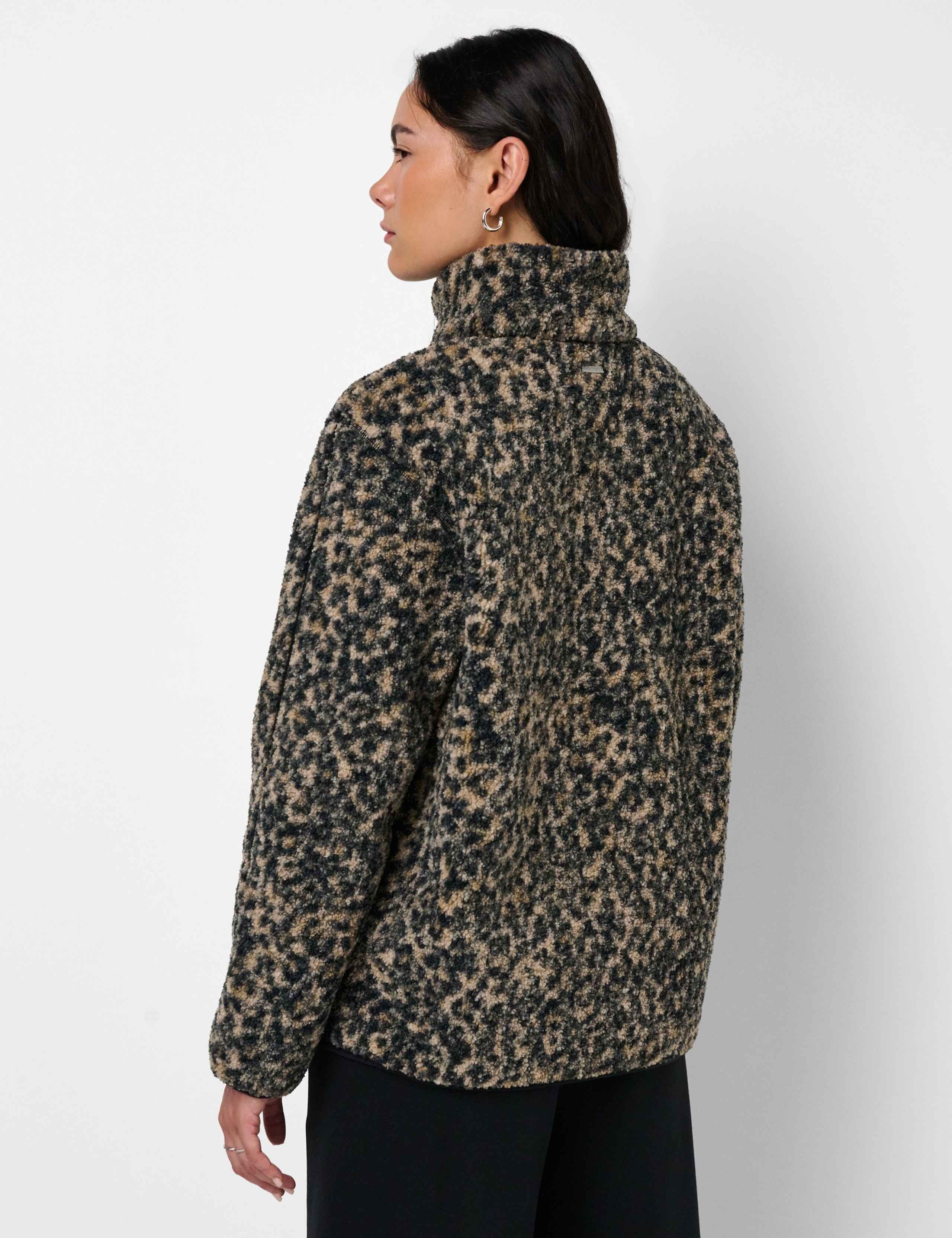 Fleece Printed Zip Up Jacket 4 of 8