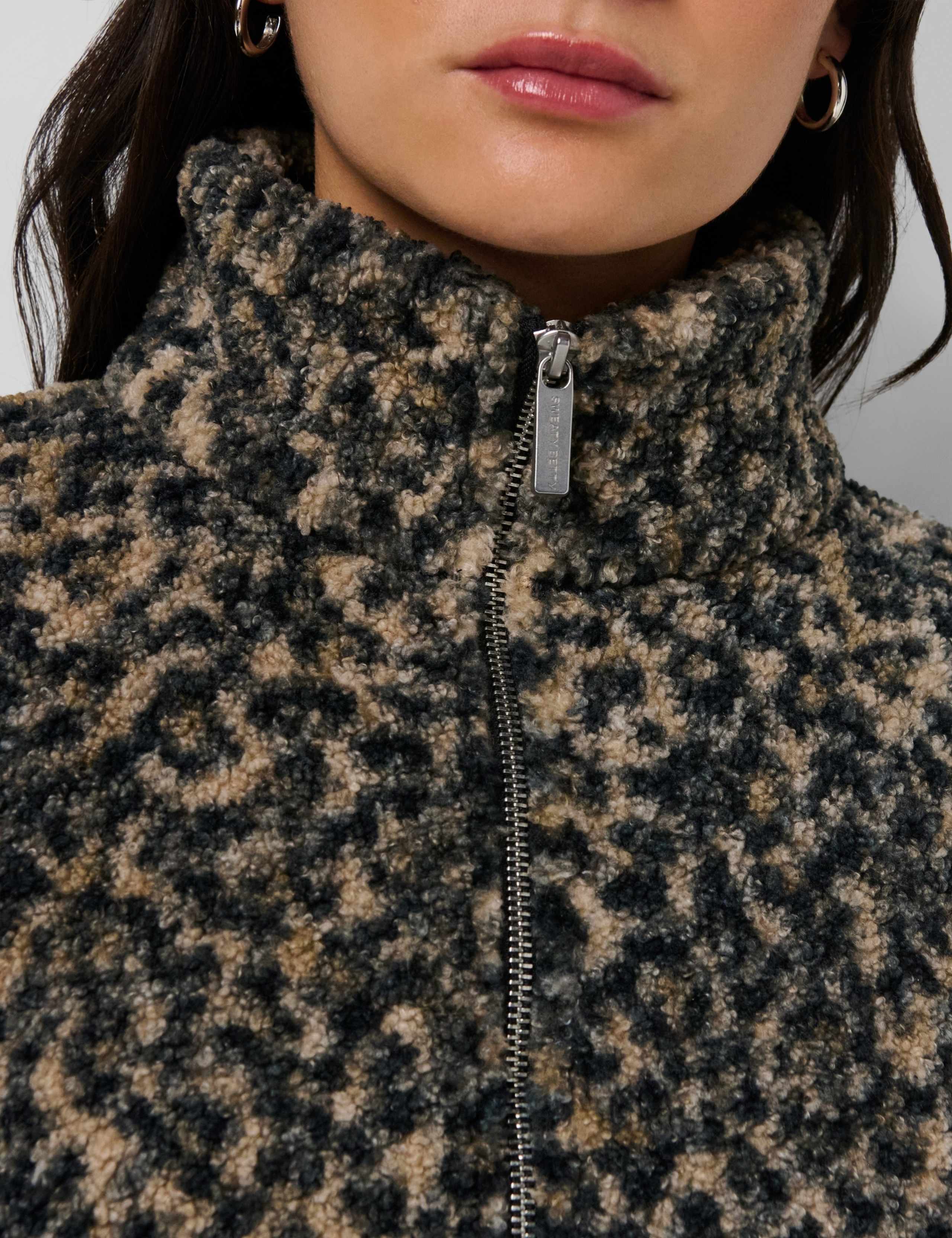 Fleece Printed Zip Up Jacket 6 of 8