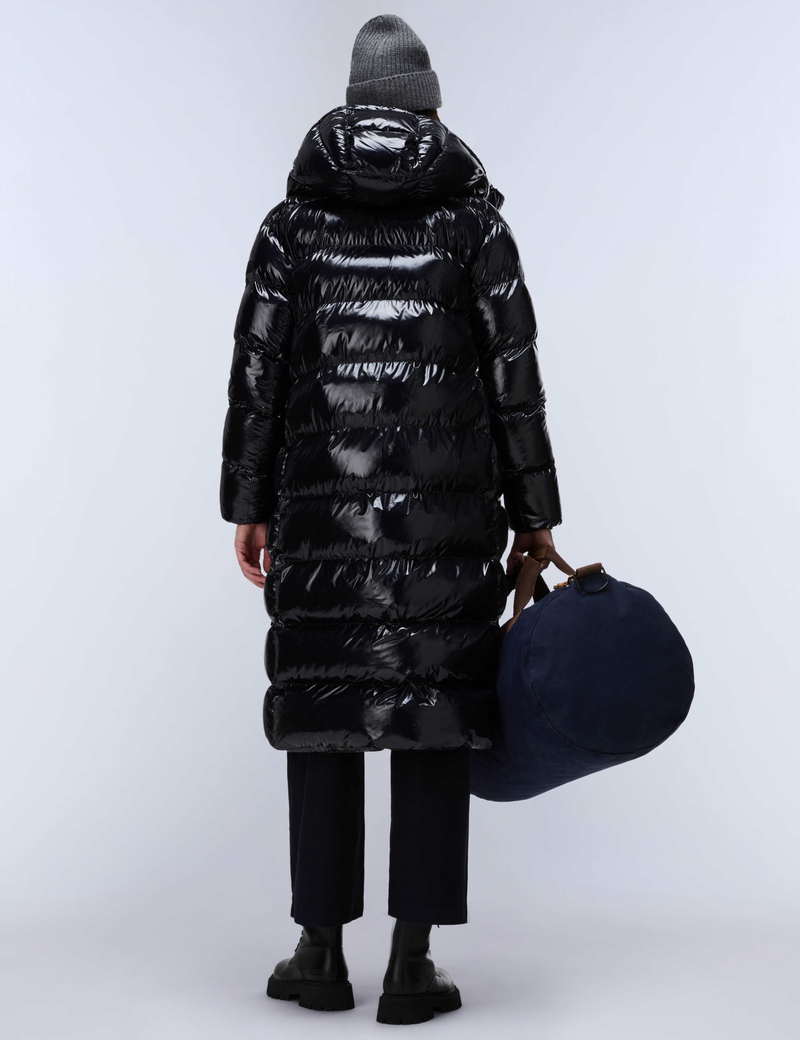 Glane High Shine Hooded Longline Puffer Coat 4 of 6