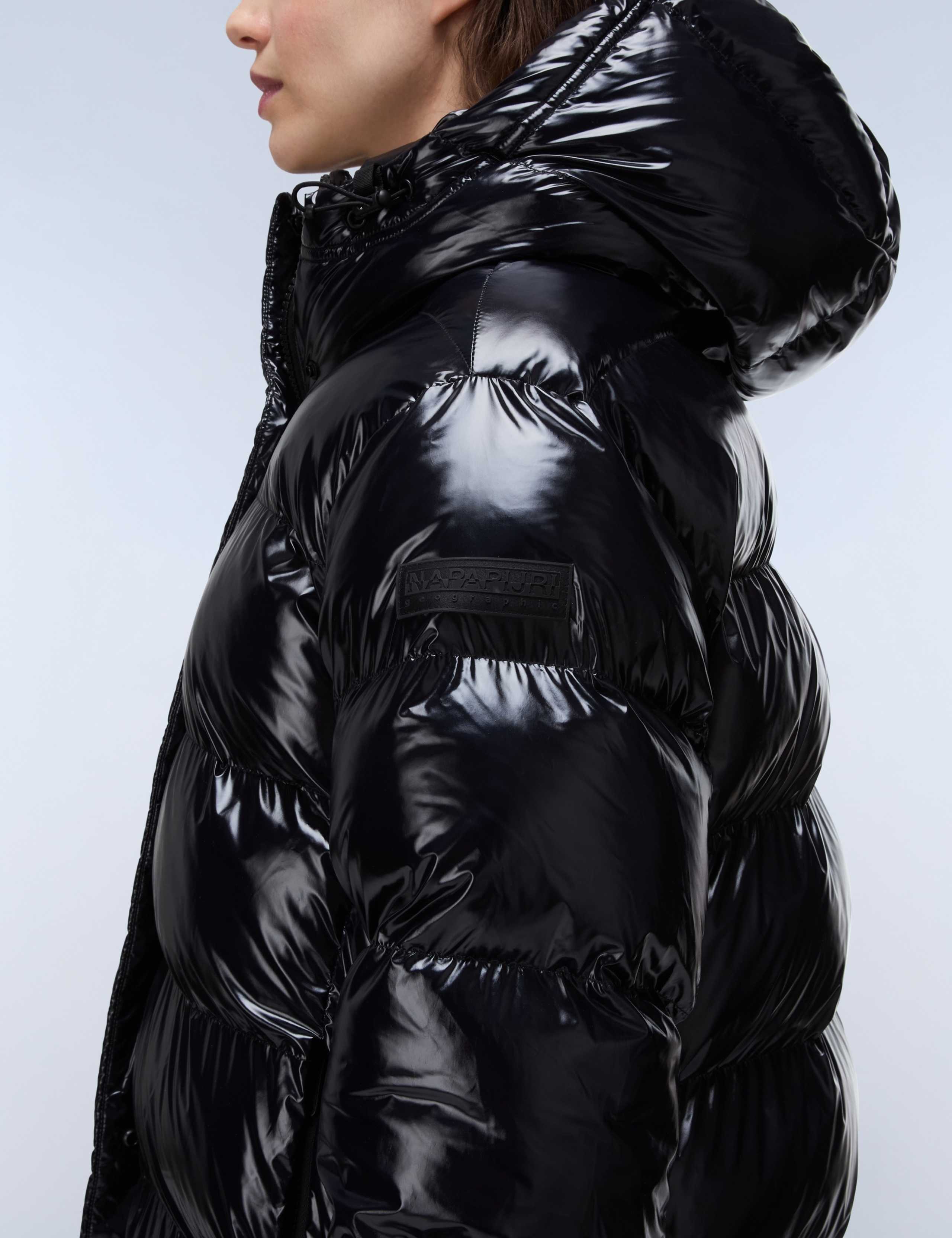 Glane High Shine Hooded Longline Puffer Coat 5 of 6