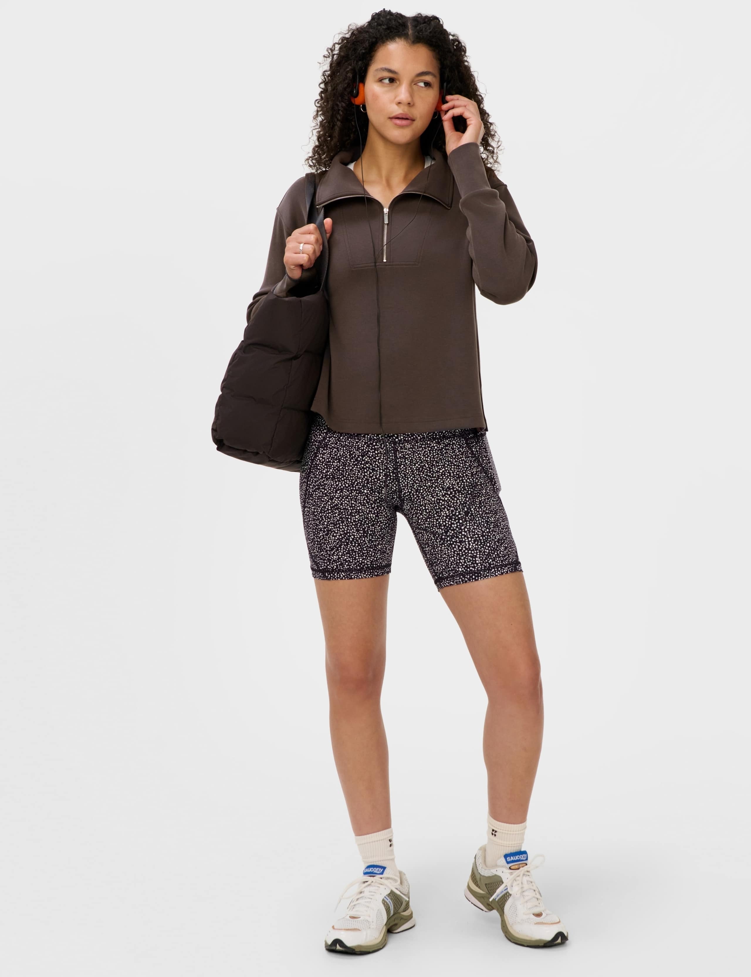 Sand Wash Half Zip Crop Sweatshirt 2 of 7
