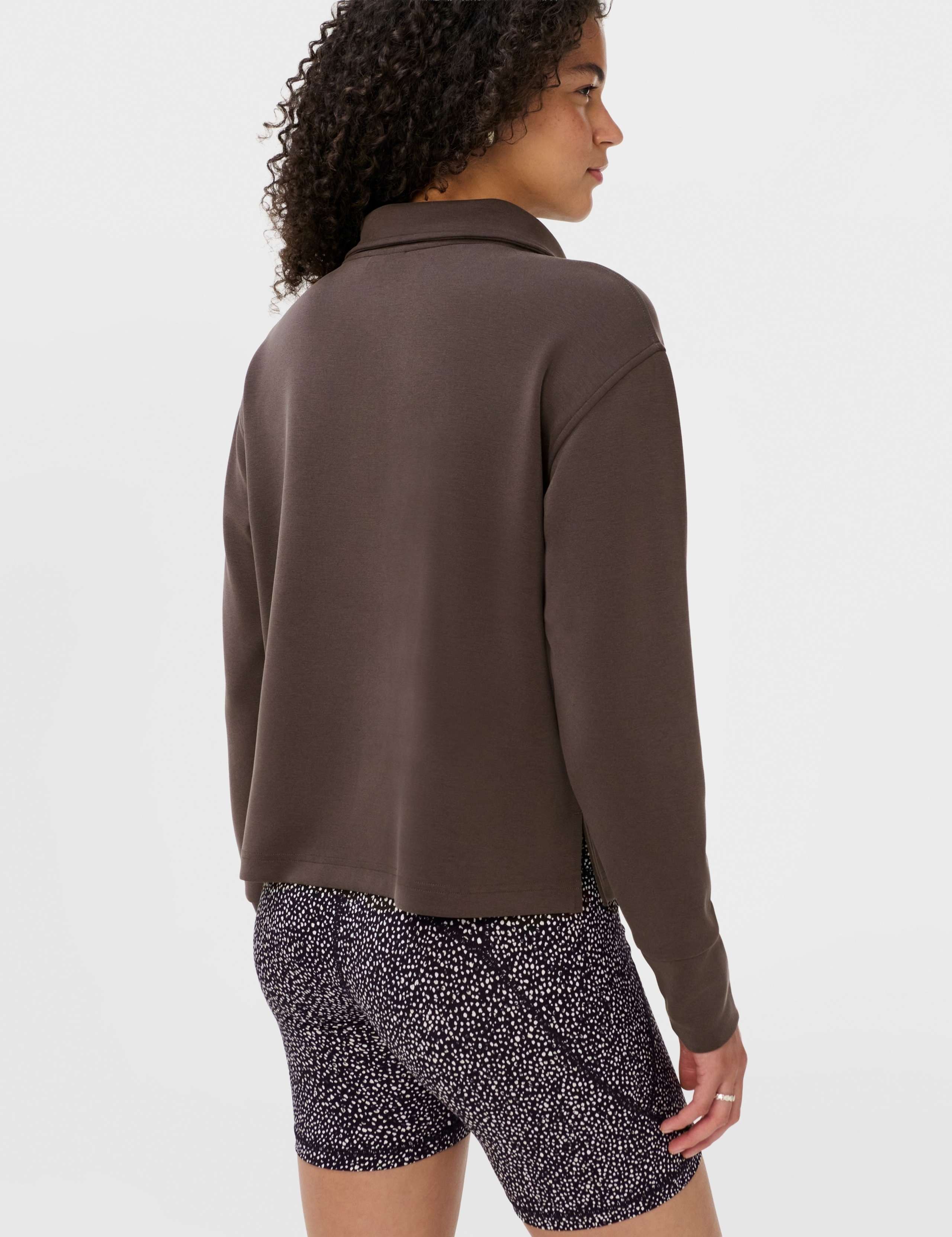 Sand Wash Half Zip Crop Sweatshirt 3 of 7