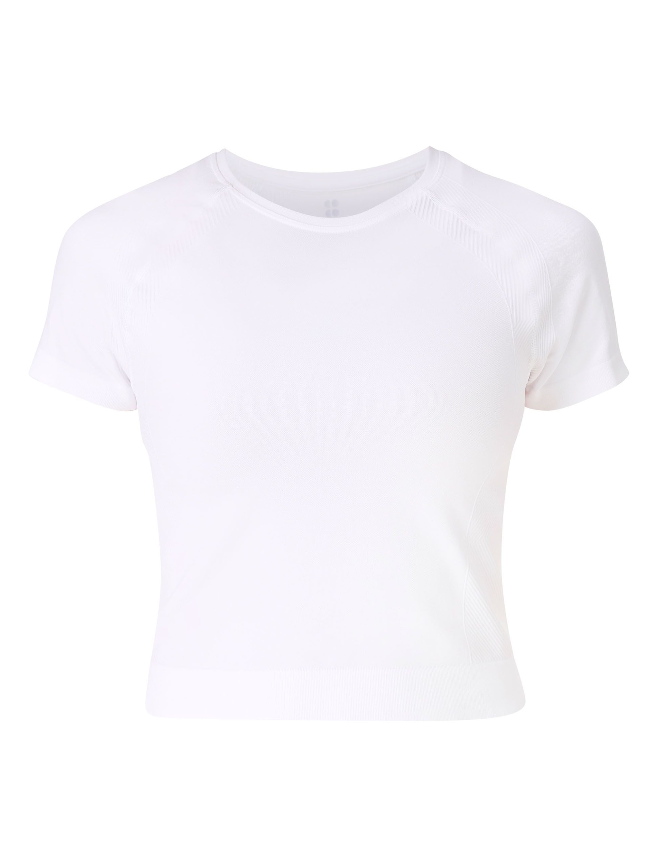 Athlete Crew Neck Seamless Crop T-Shirt 2 of 7