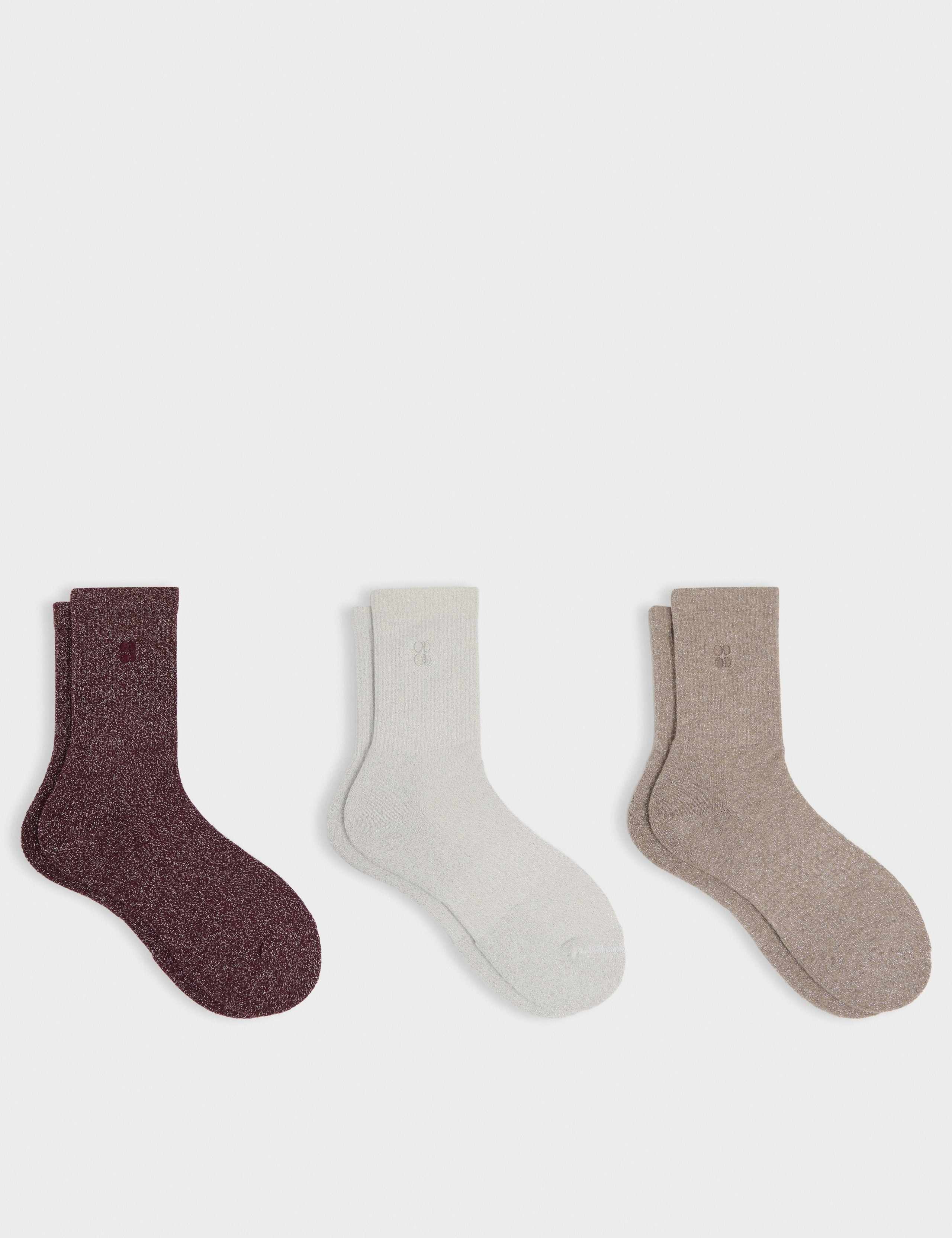 Ribbed Crew Socks 3 Pack 1 of 3