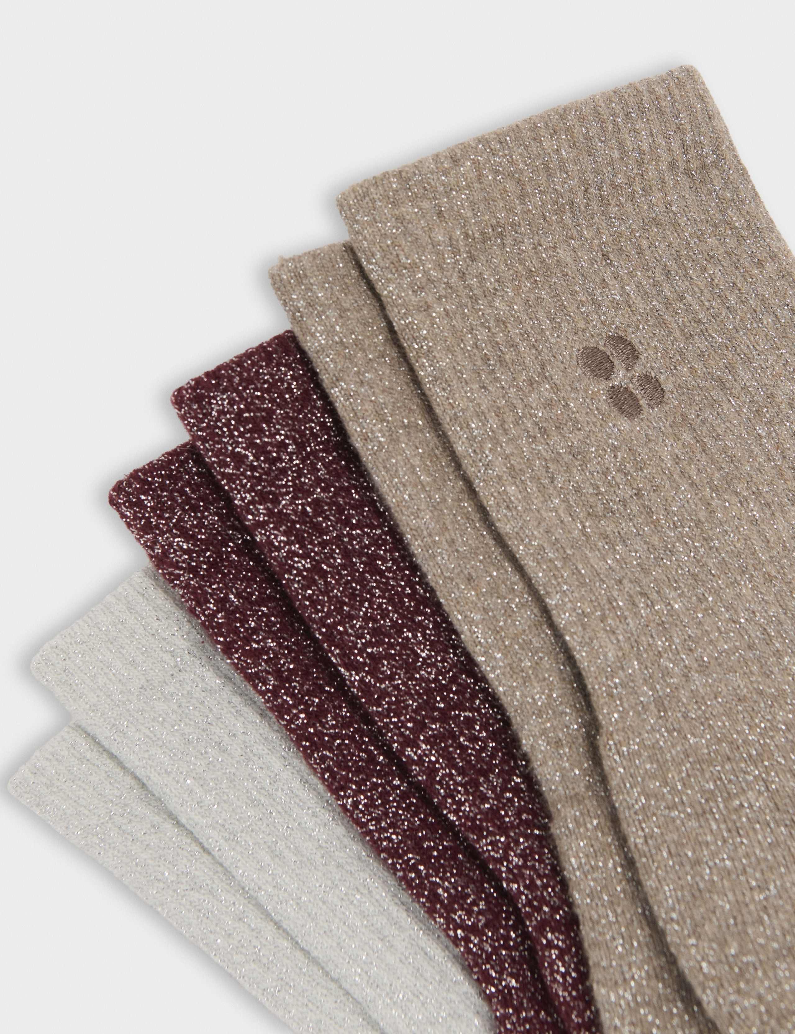 Ribbed Crew Socks 3 Pack 3 of 3