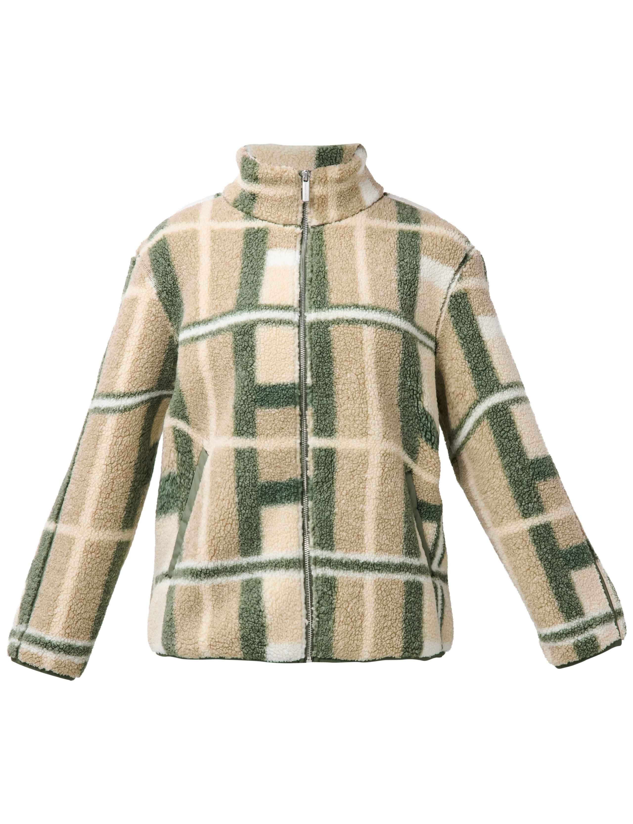 Plush Zip Up Colour Block Fleece Jacket 2 of 5