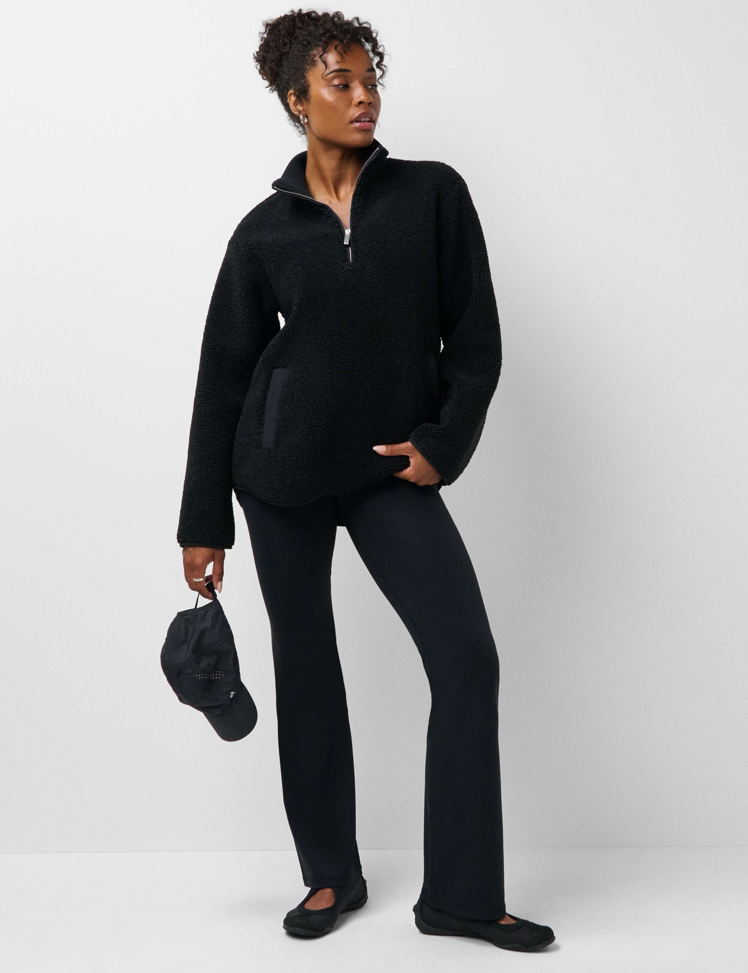 Plush Half Zip Funnel Neck Fleece Jacket 3 of 7