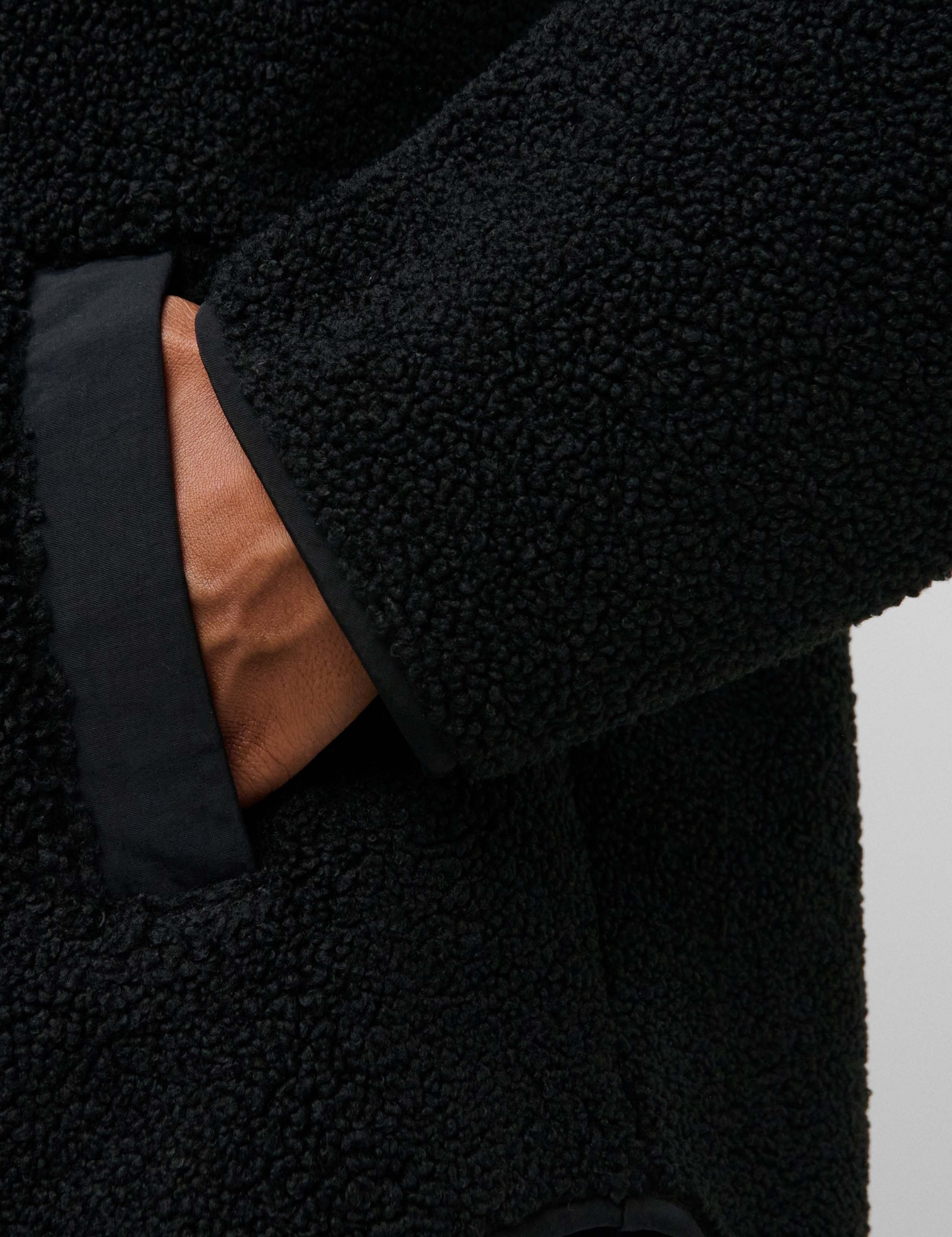 Plush Half Zip Funnel Neck Fleece Jacket 6 of 7