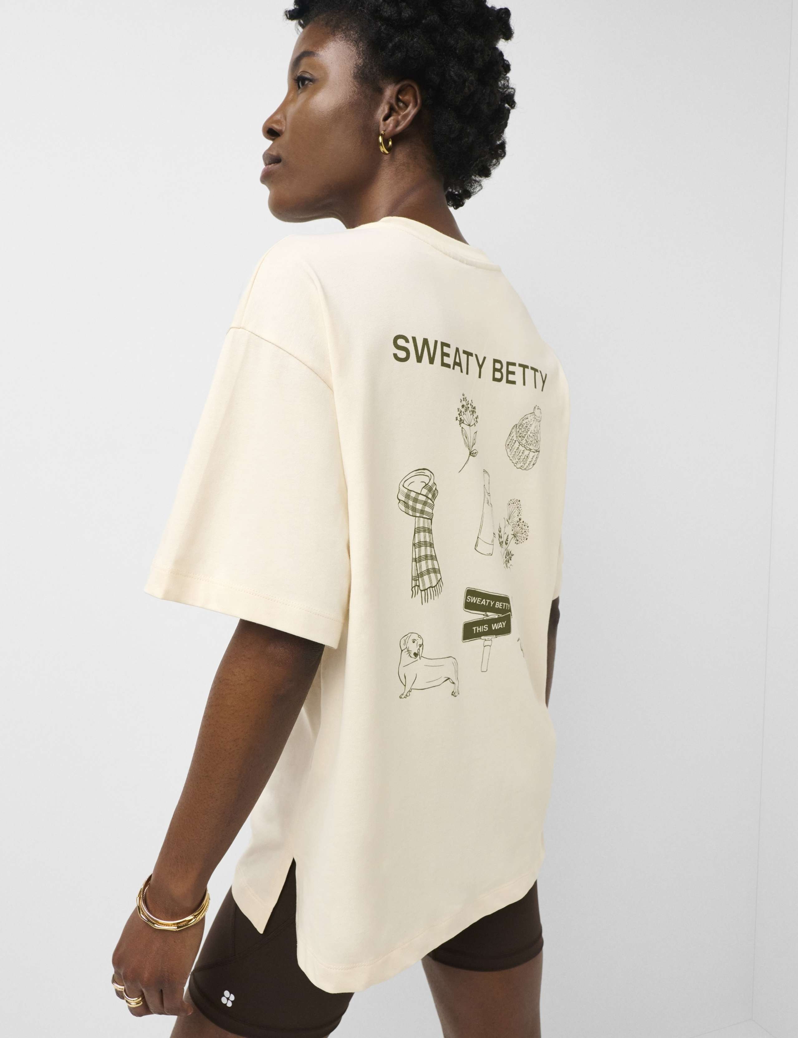 Pure Cotton Graphic Crew Neck T-Shirt 4 of 6