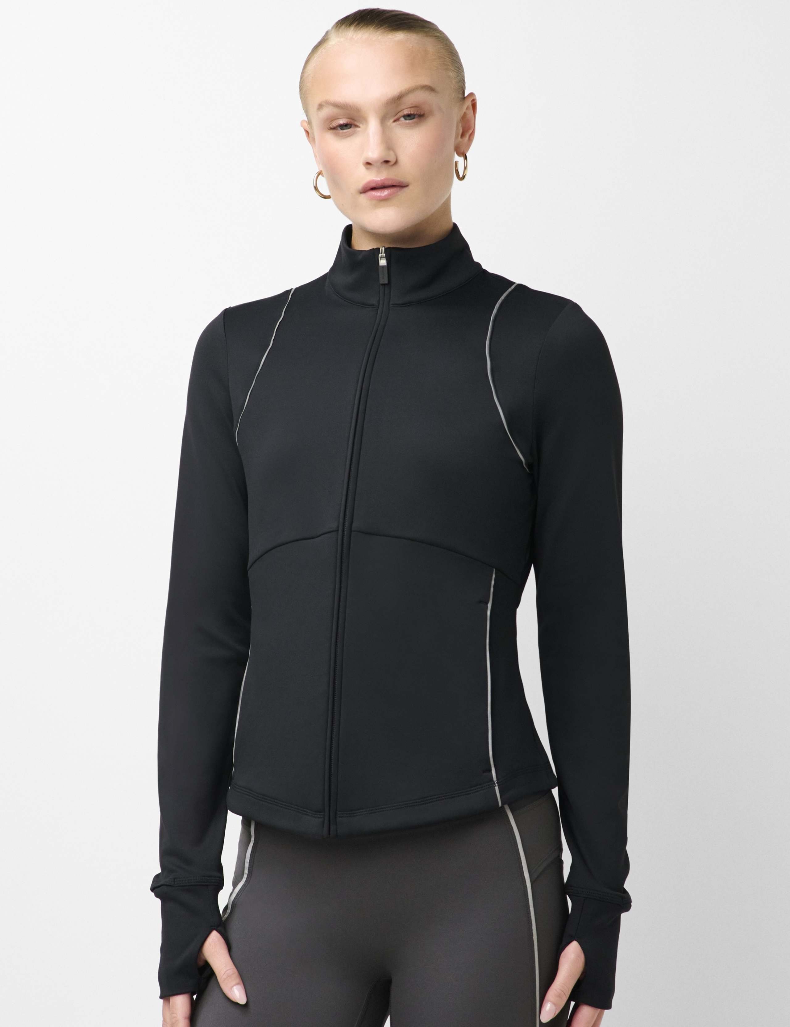 Therma Run Reflective Zip Running Top 1 of 10