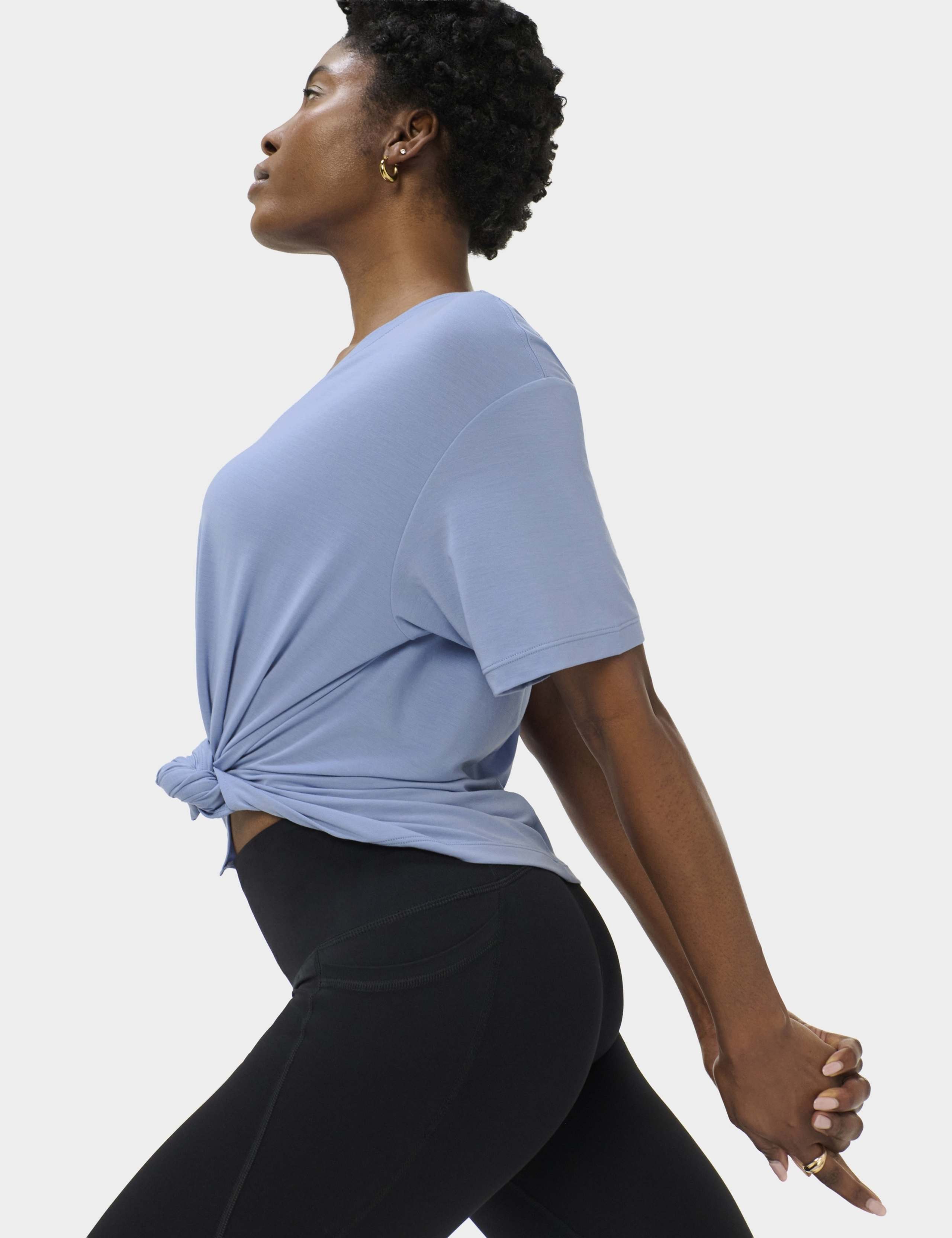 Soft Flow Studio V-Neck Relaxed T-Shirt 4 of 6