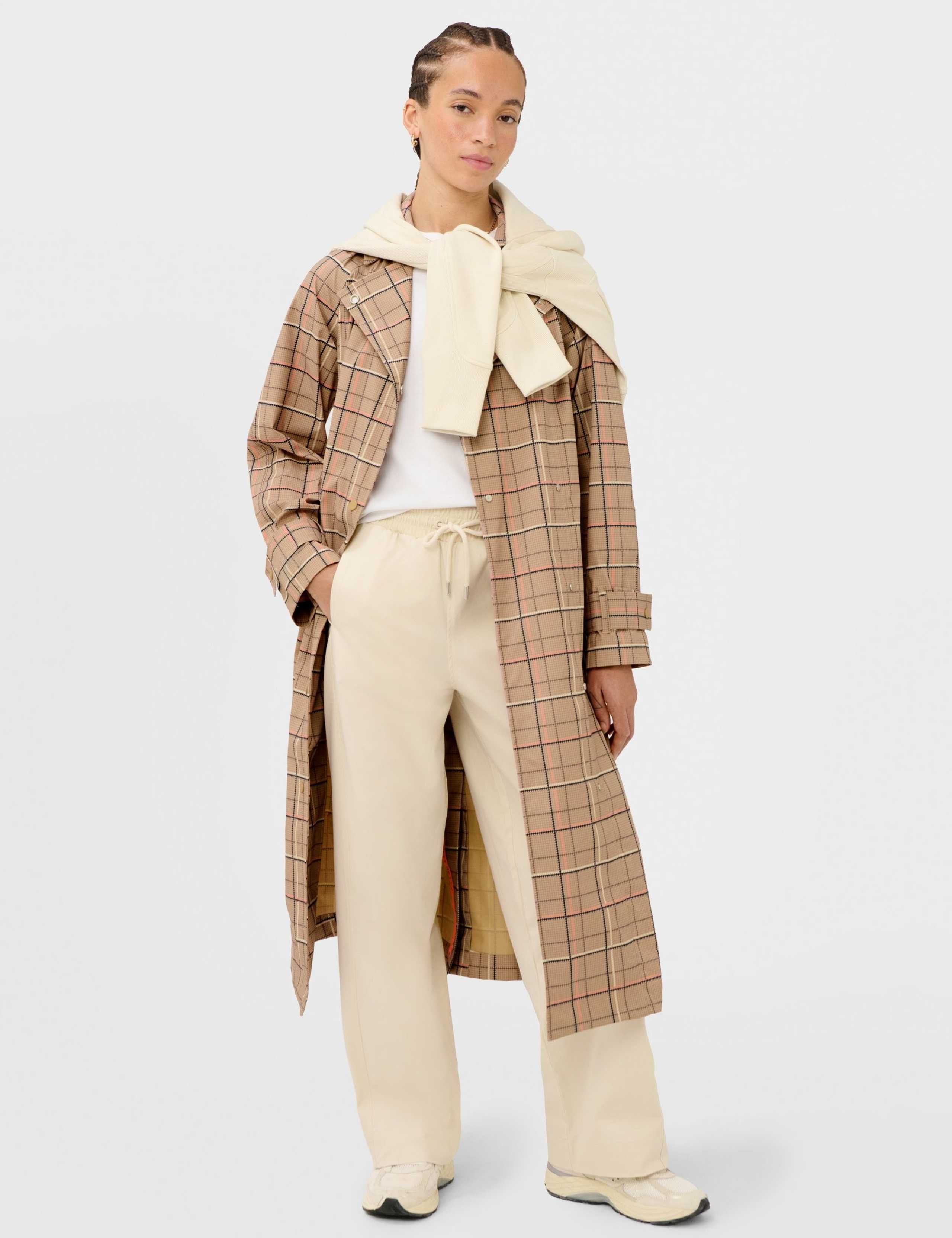 Checked Tie Fastening Trench Coat 4 of 9