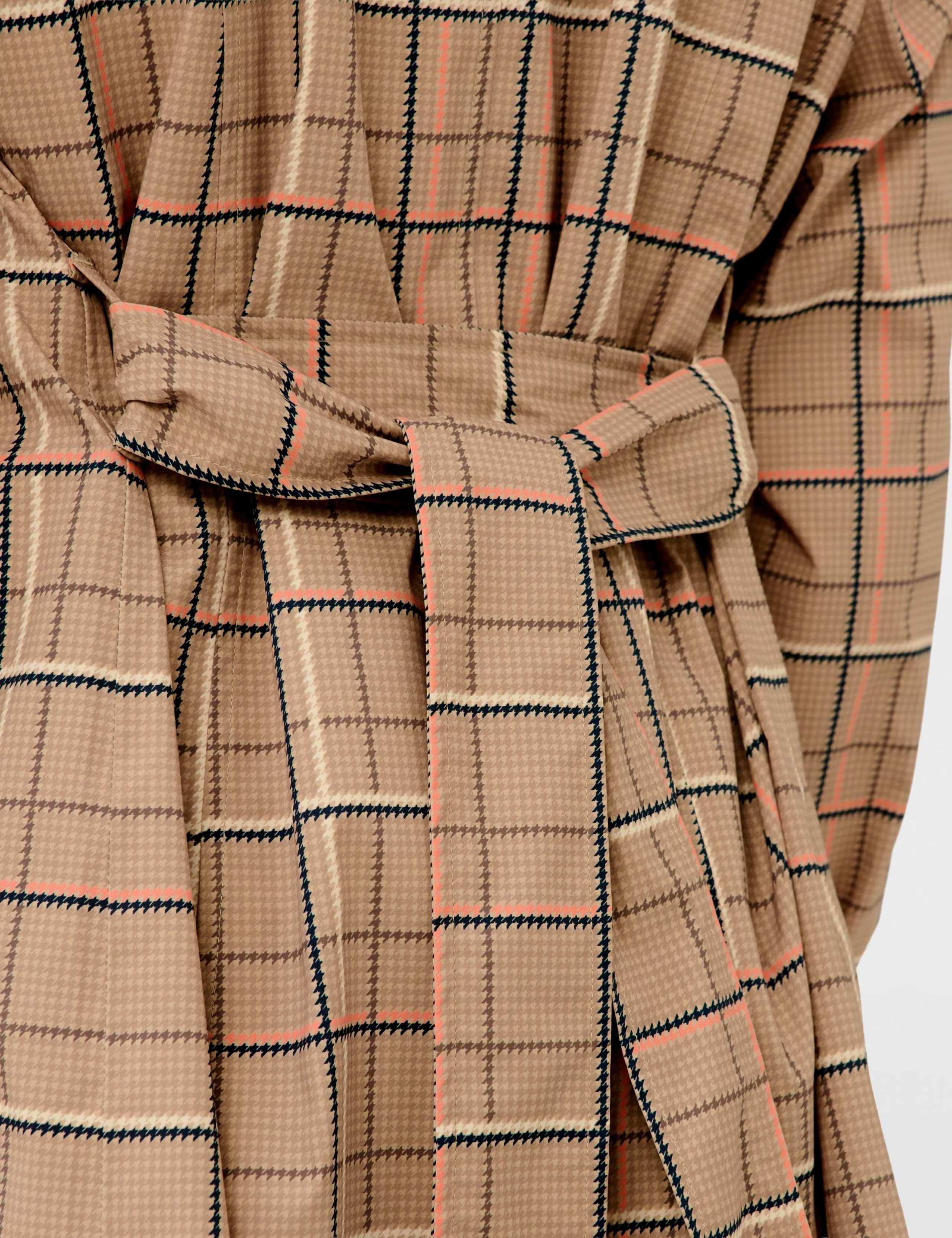 Checked Tie Fastening Trench Coat 7 of 9