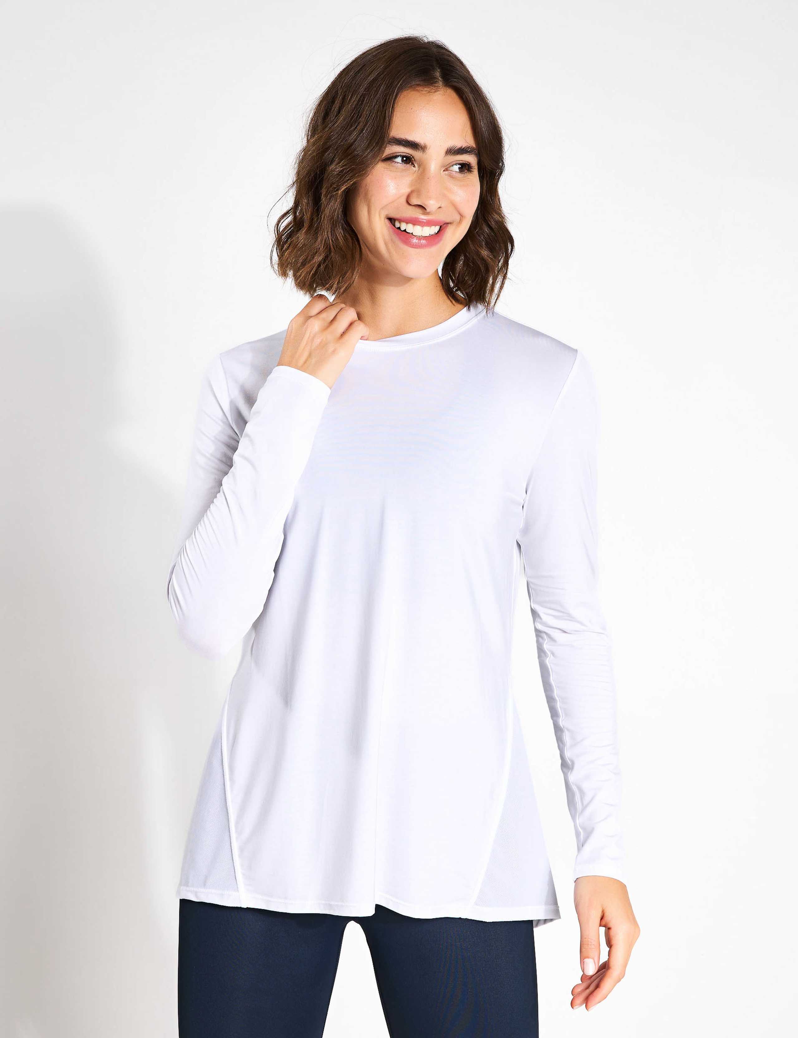 Kendall Crew Neck Split Back Top 1 of 4