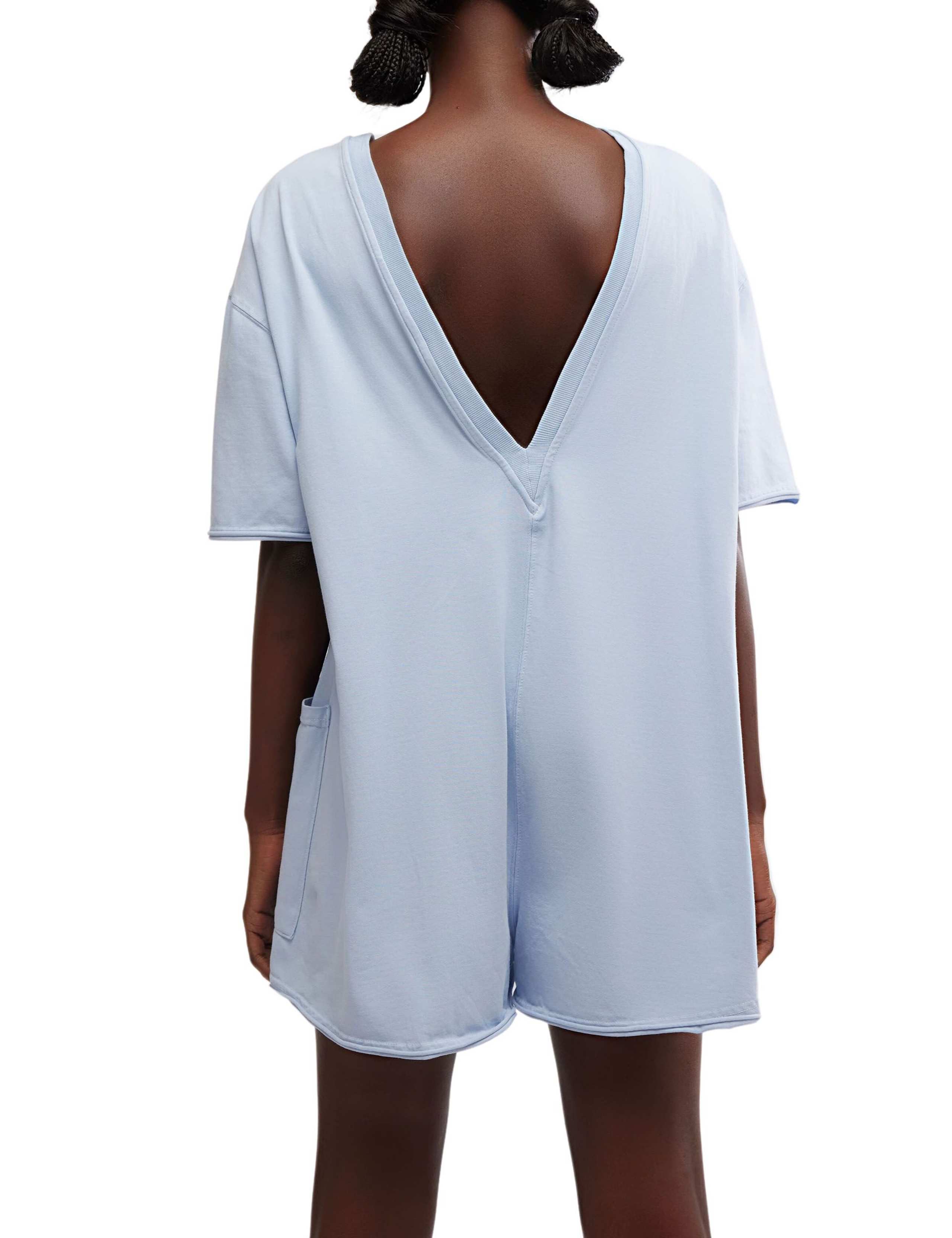Hot Shot Round Neck Short Sleeve Romper 3 of 5
