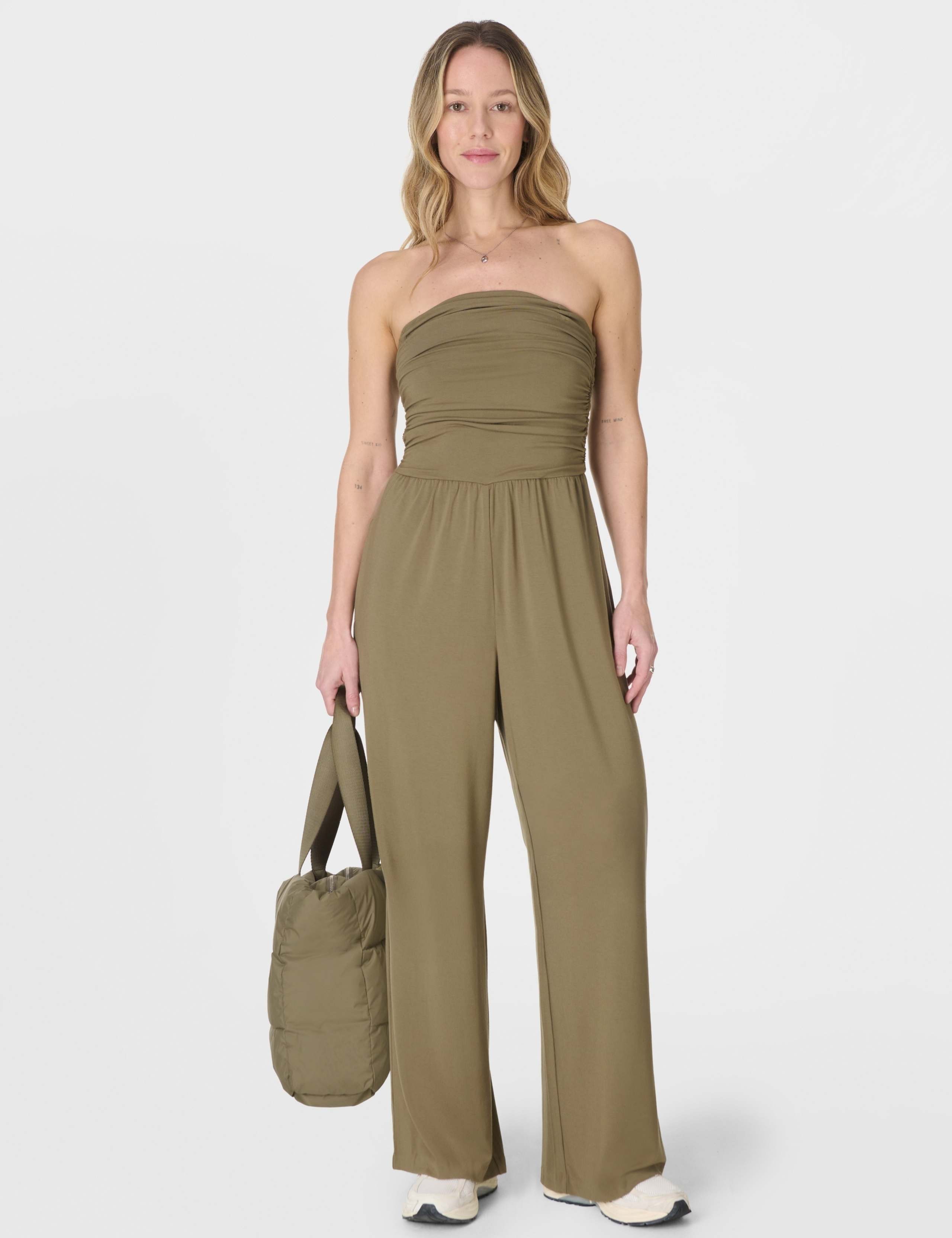 Off The Shoulder Modal Wide Leg Jumpsuit 4 of 7