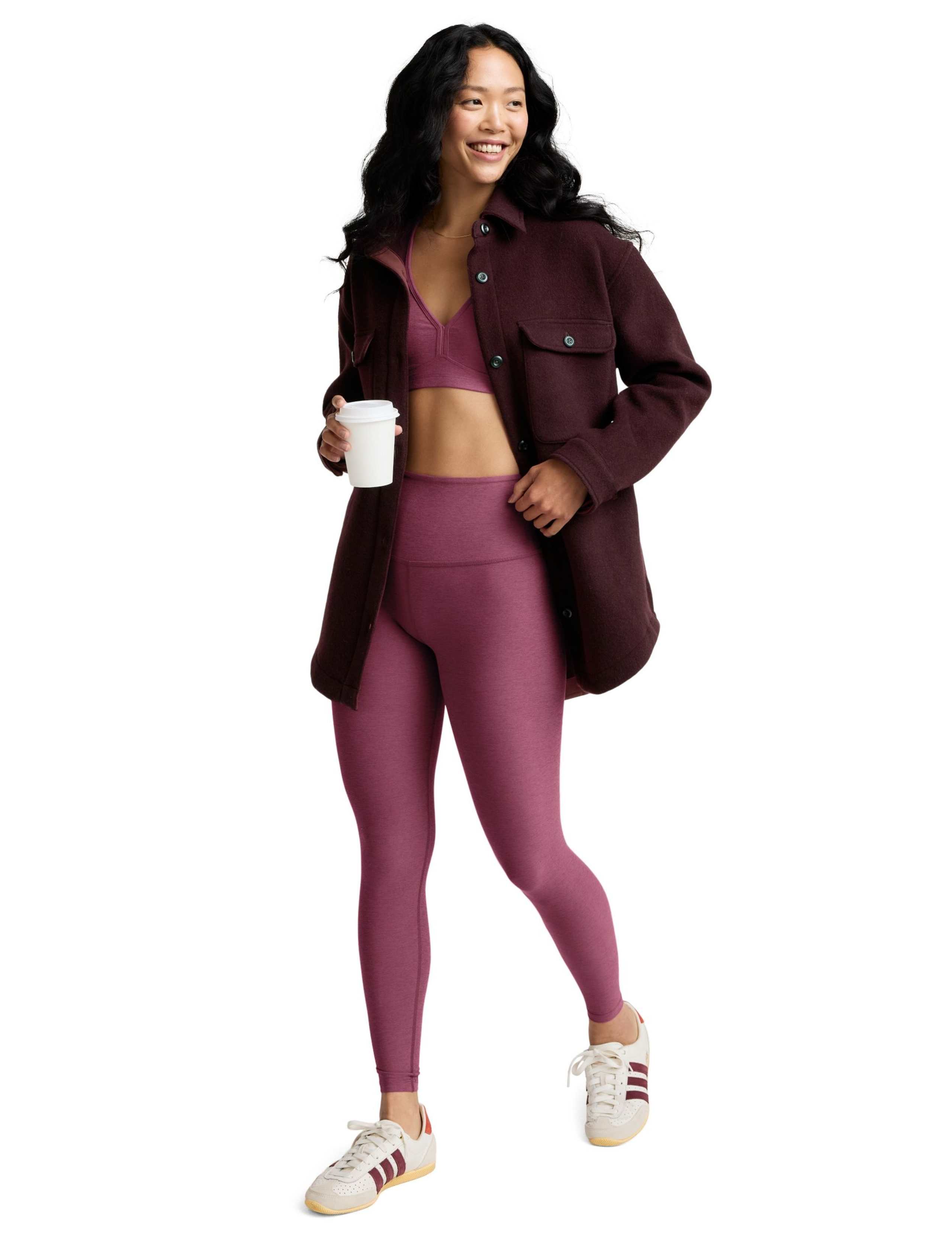 High Waisted Midi Length Leggings 3 of 5