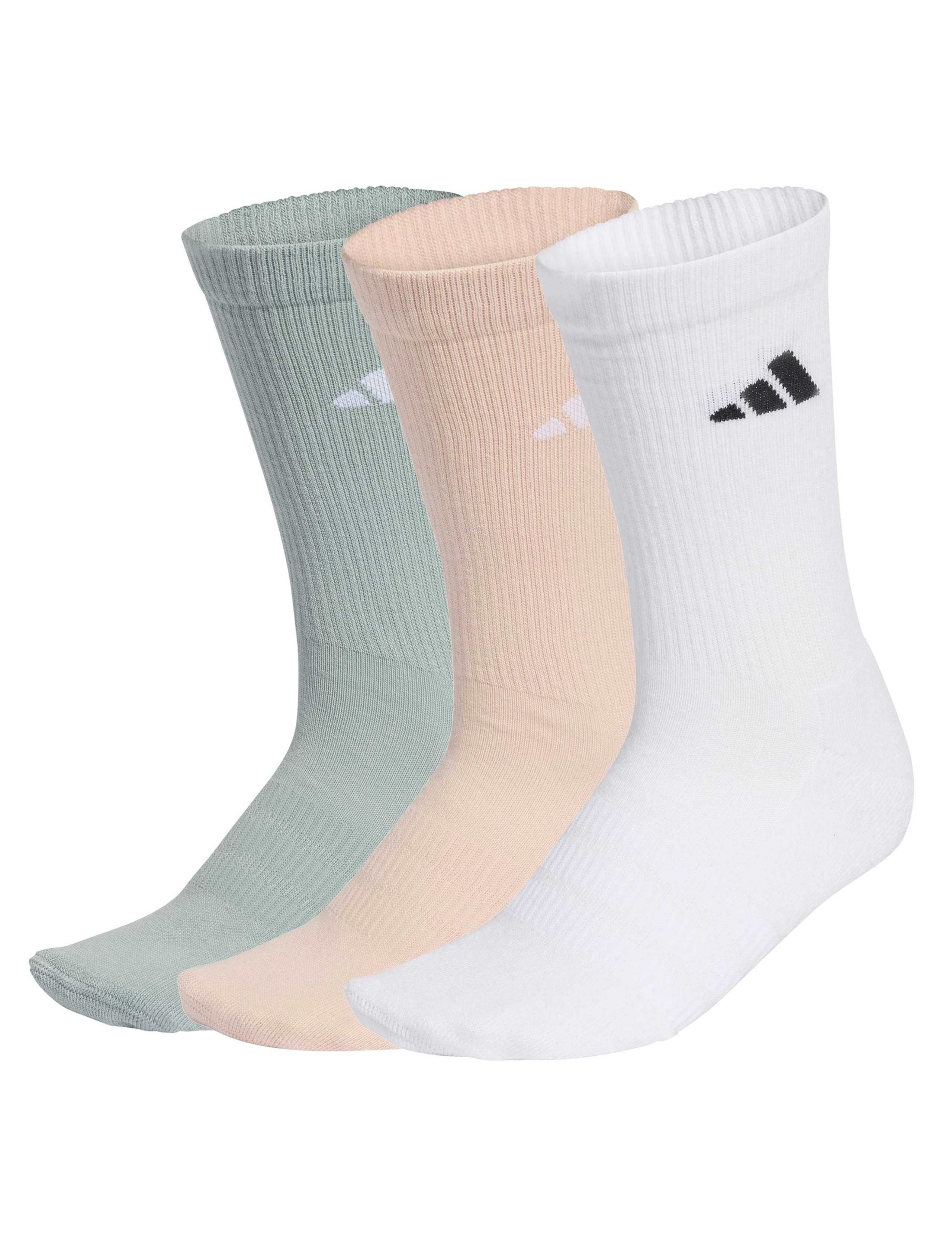 3 Pack Cushioned Crew Sports Socks 1 of 3