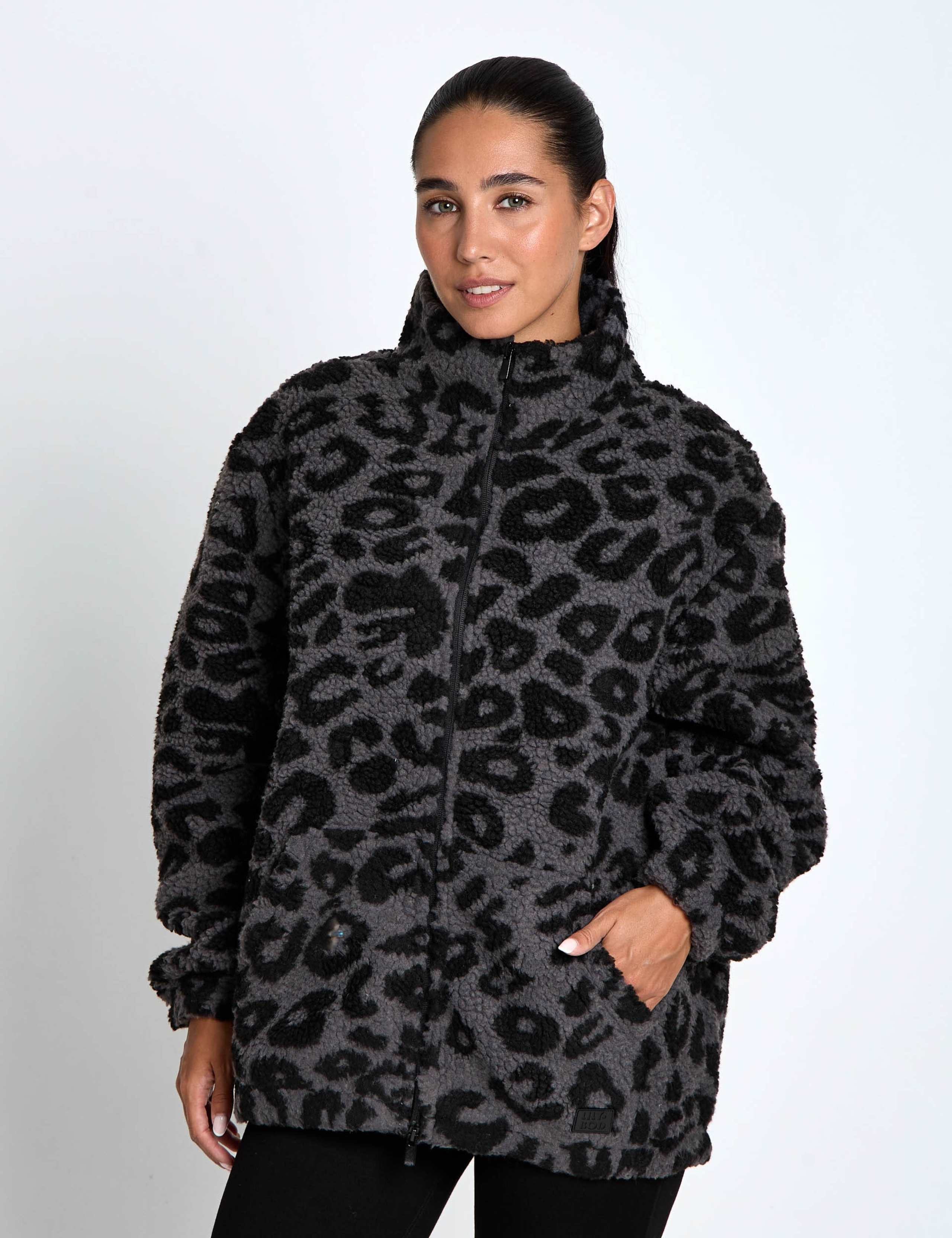 Layla Printed Sherpa Fleece Jacket 1 of 6
