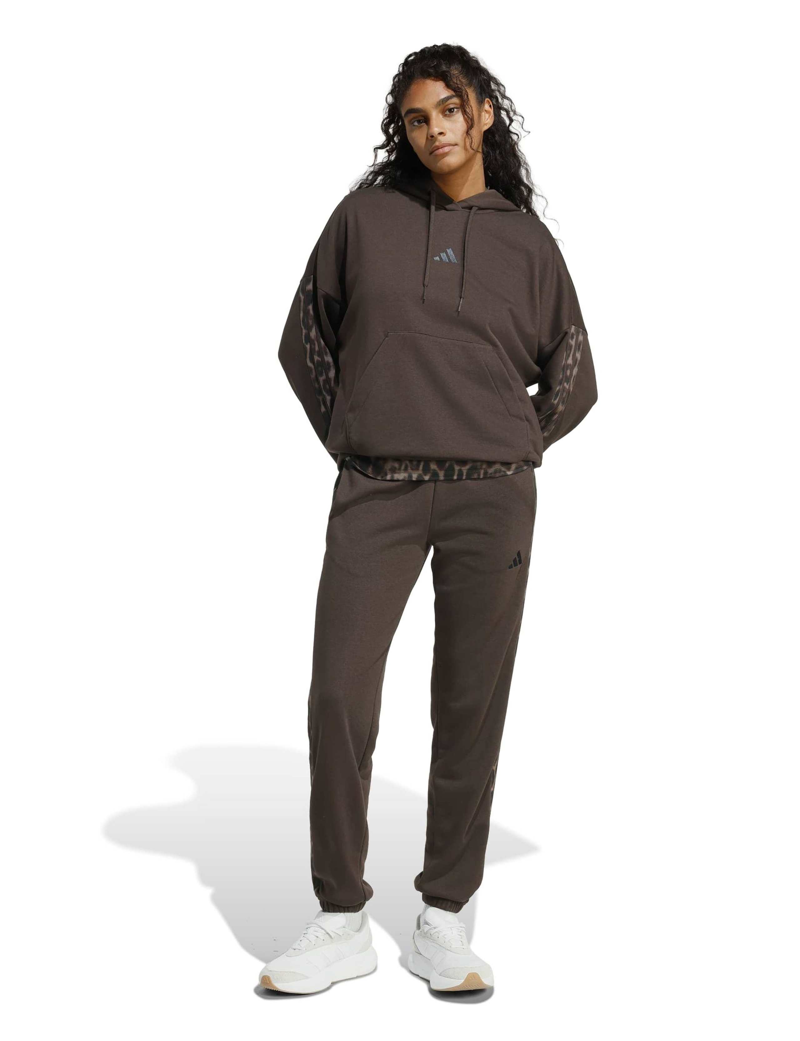 Leopard Print Sleeve Terry Relaxed Hoodie 3 of 6
